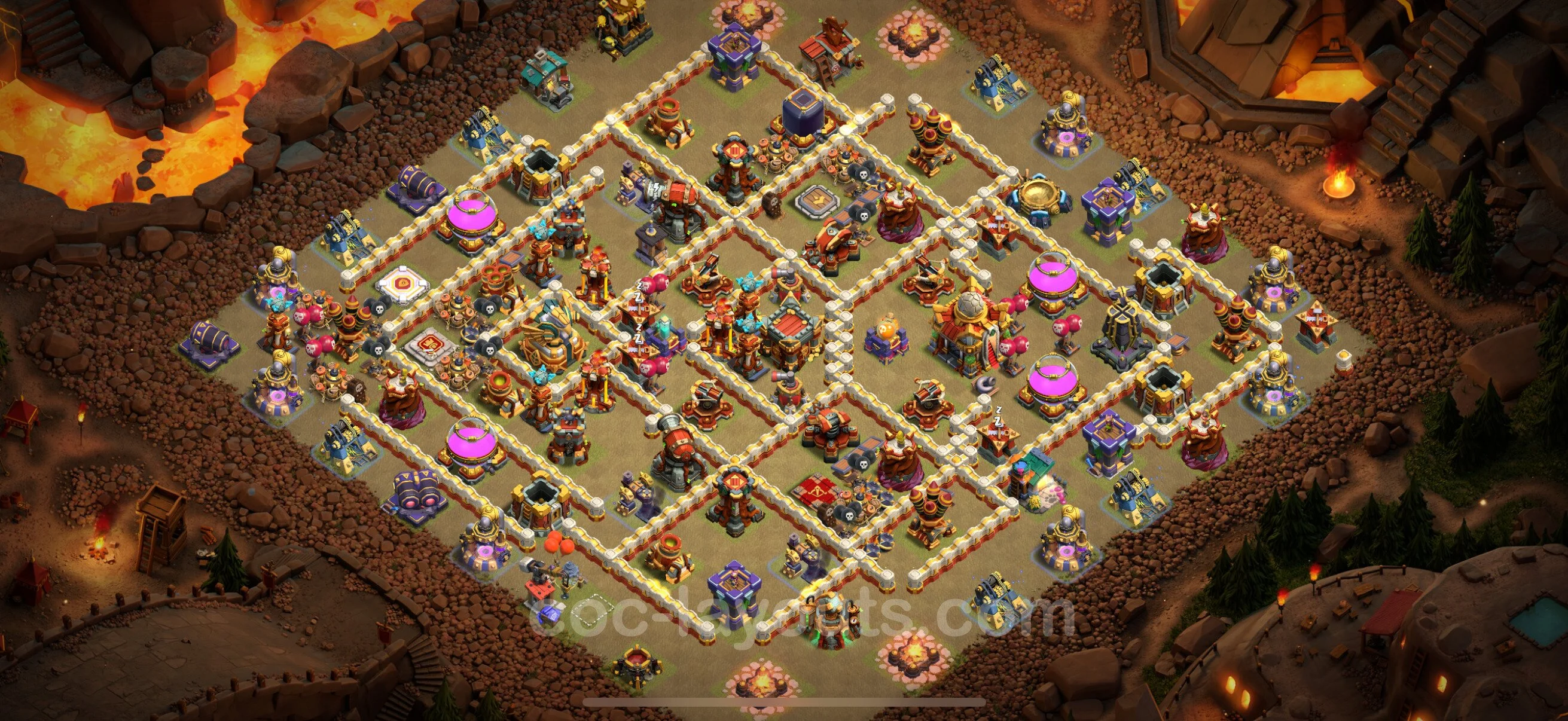 Top War Base TH16 with Link, Hybrid - CWL Defence Plan - Clash of Clans - (#30) — Krieg BH16