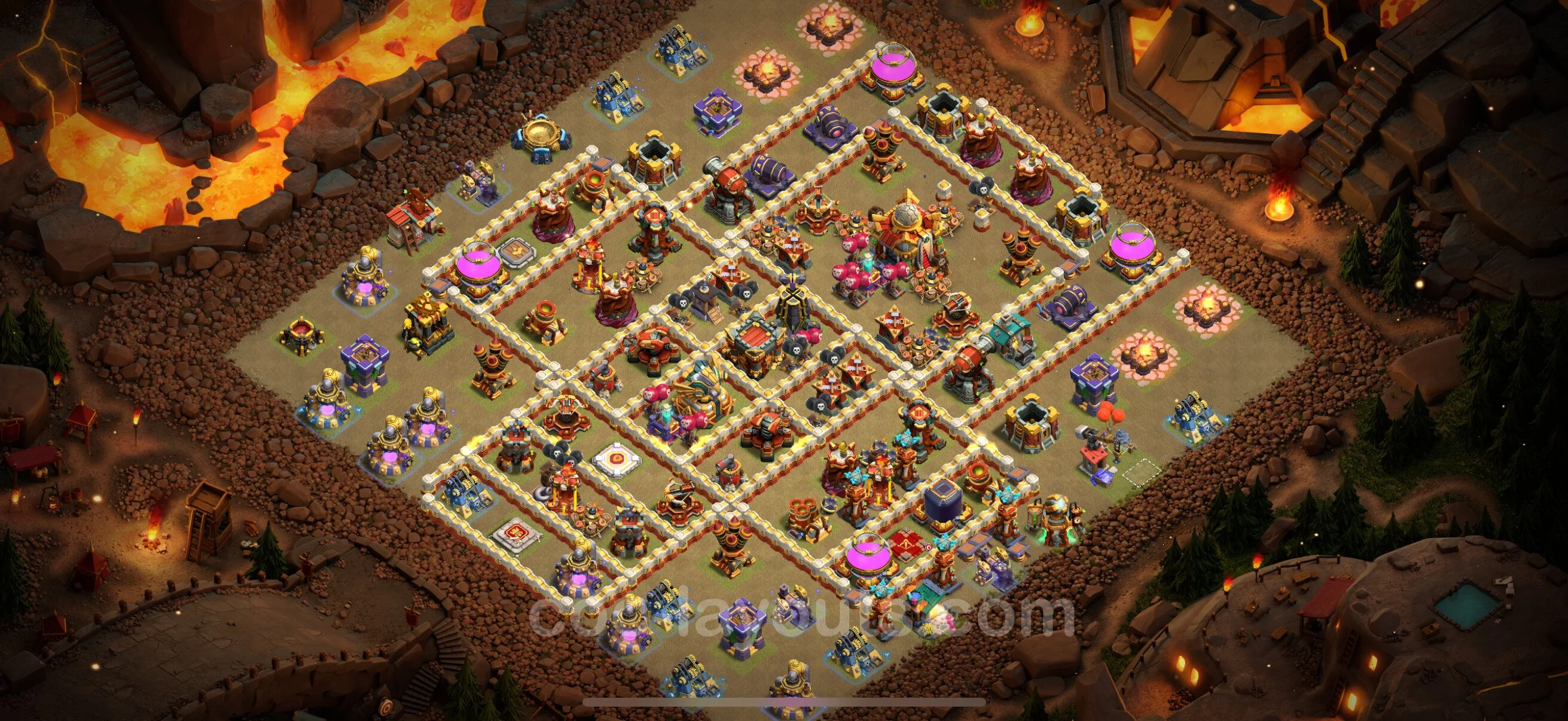 Top War Base TH16 with Link, Anti Everything - CWL Defence Plan - Clash of Clans - (#33) — War BH16