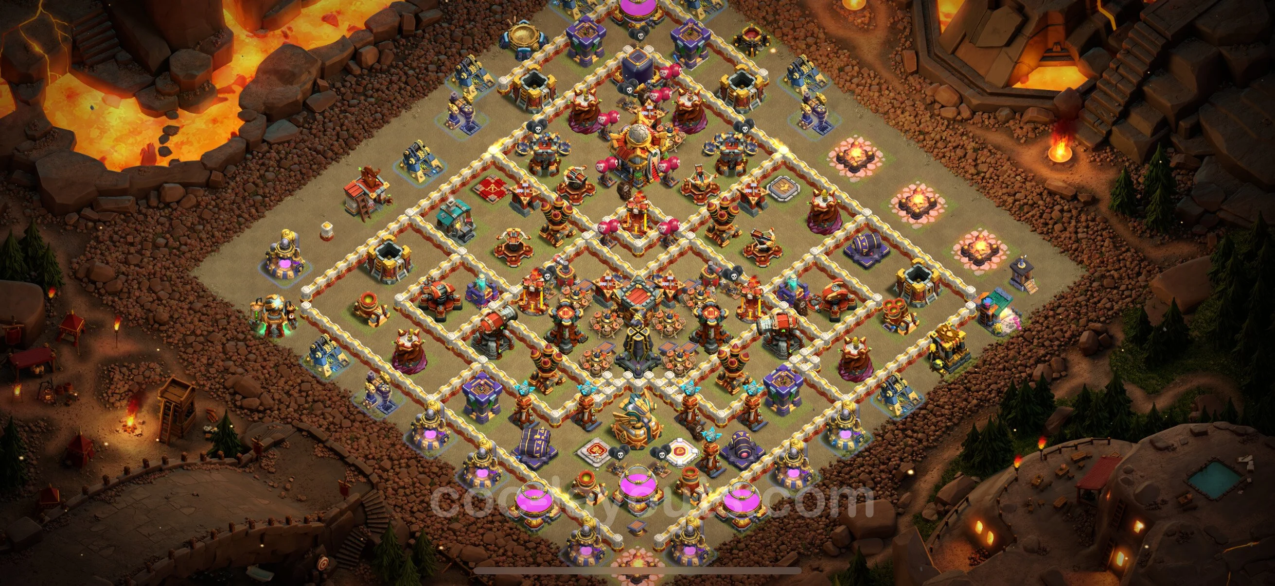 Top War Base TH16 with Link, Anti Air / Electro Dragon - CWL Defence Plan - Clash of Clans - (#34) — War BH16