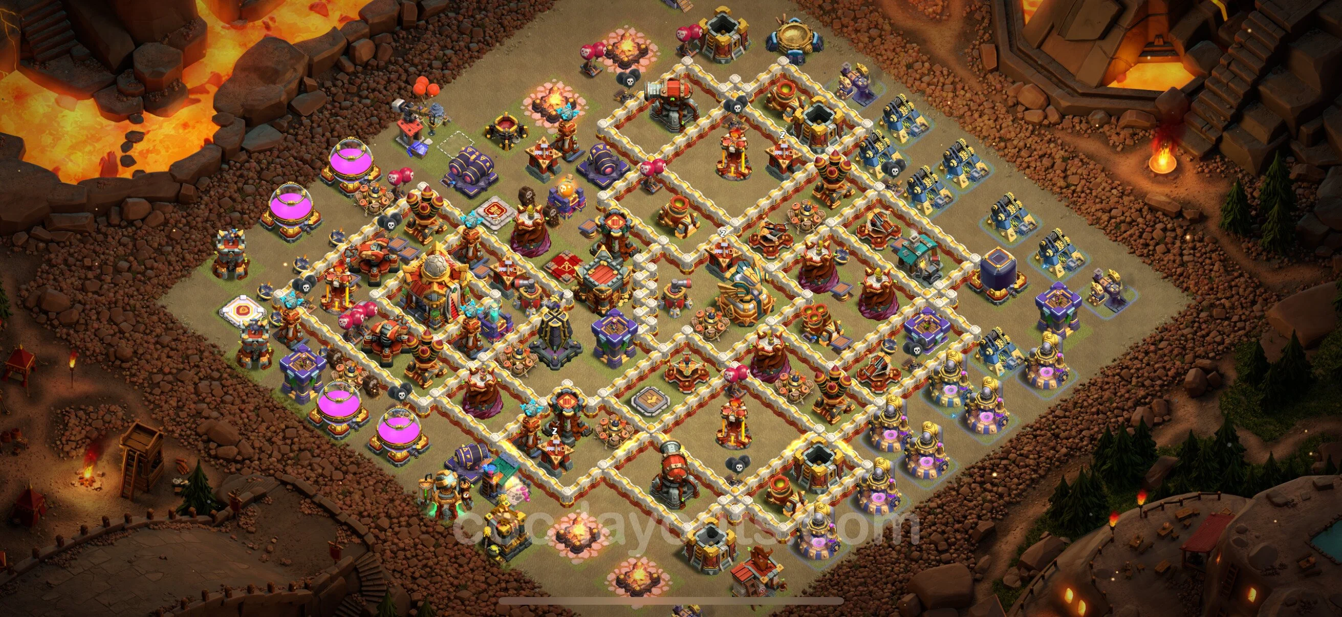 Top War Base TH16 with Link - Anti 2 Stars CWL Plan - Clash of Clans - (#4)