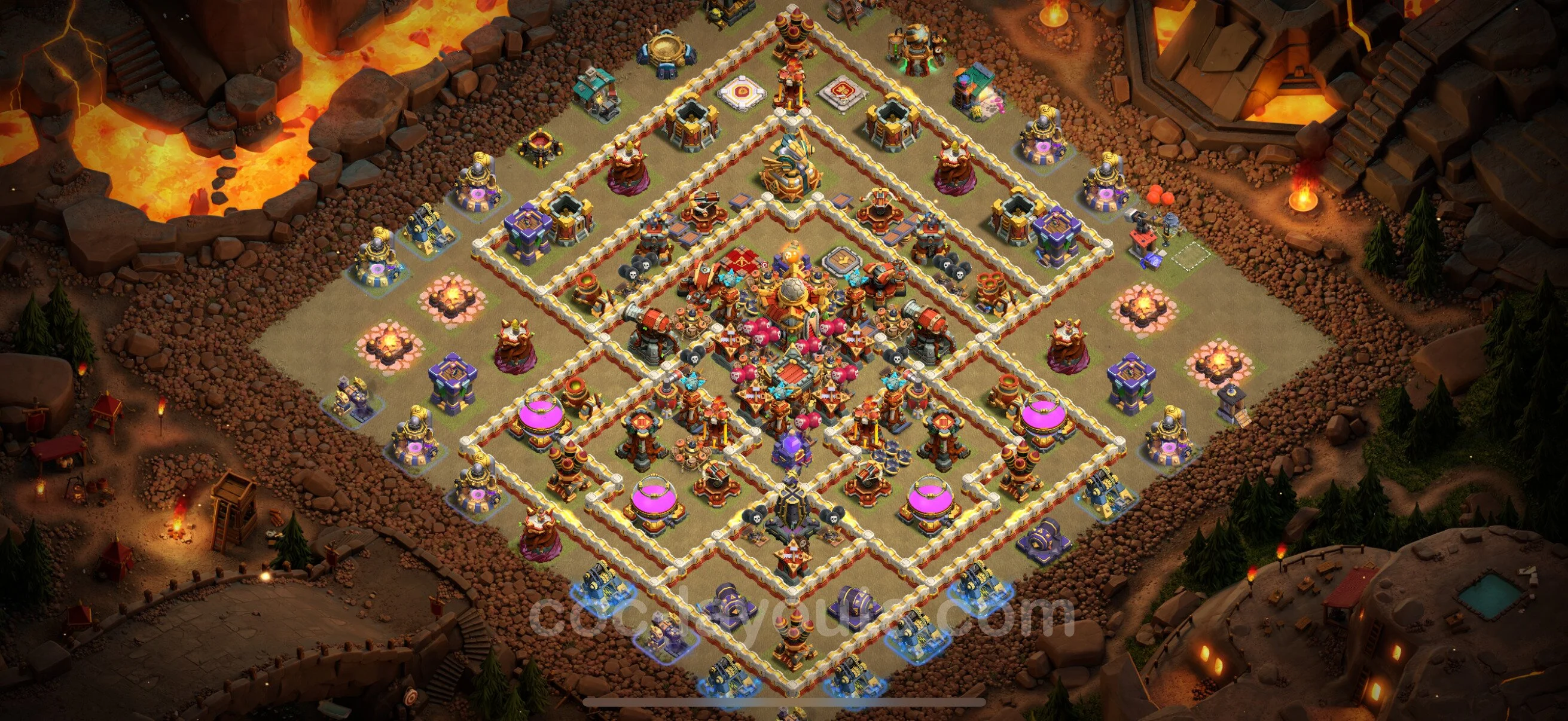 Top War Base TH16 with Link - Anti 3 Stars CWL Plan - Clash of Clans - (#40) — Guerre BH16
