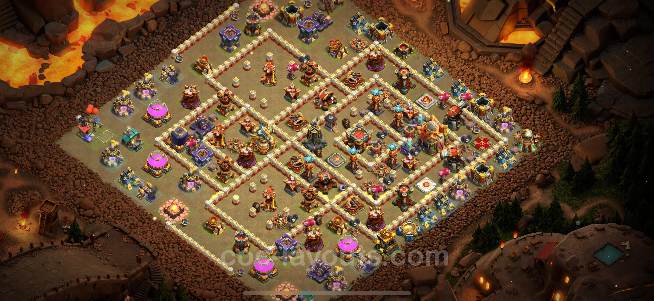 Top War Base TH16 with Link, Anti Everything - CWL Defence Plan - Clash of Clans - (#5)