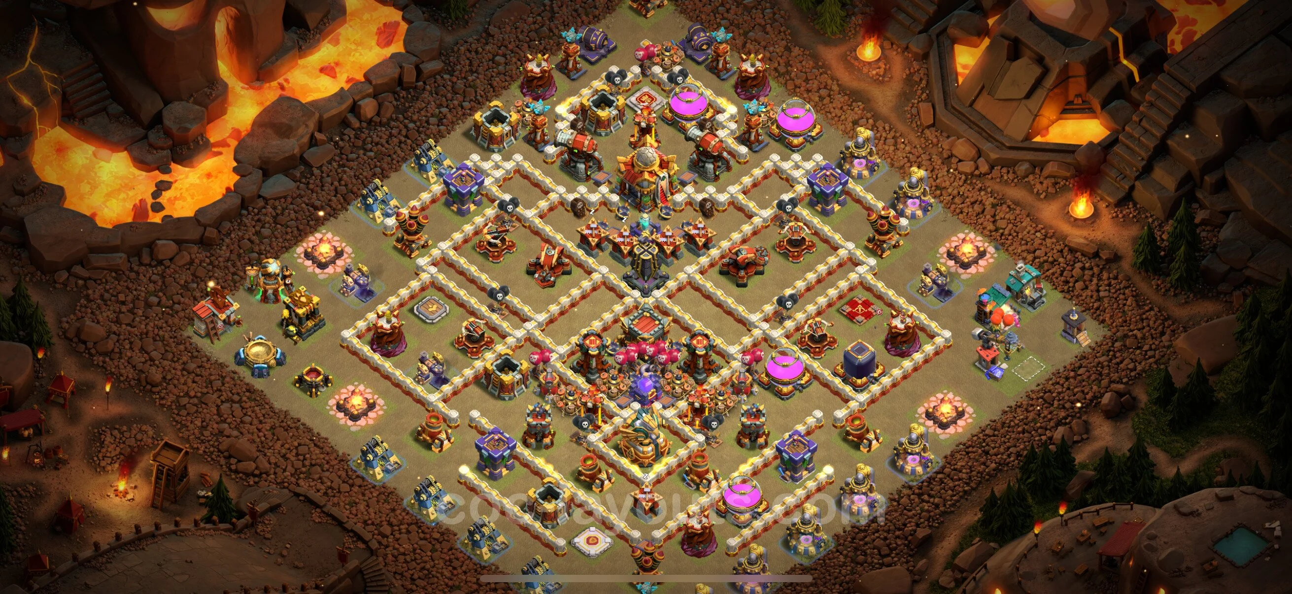 Top War Base TH16 with Link - Anti 3 Stars CWL Plan - Clash of Clans - (#52) — War BH16