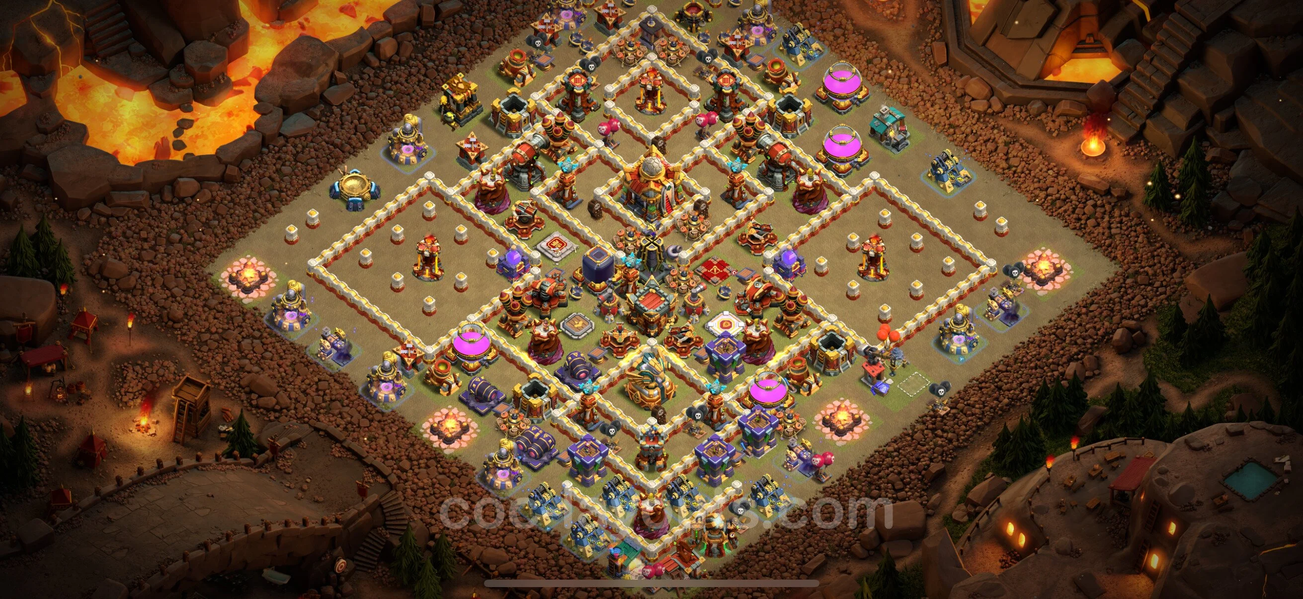 Top War Base TH16 with Link, Anti Air / Electro Dragon - CWL Defence Plan - Clash of Clans - (#7) — Война BH16