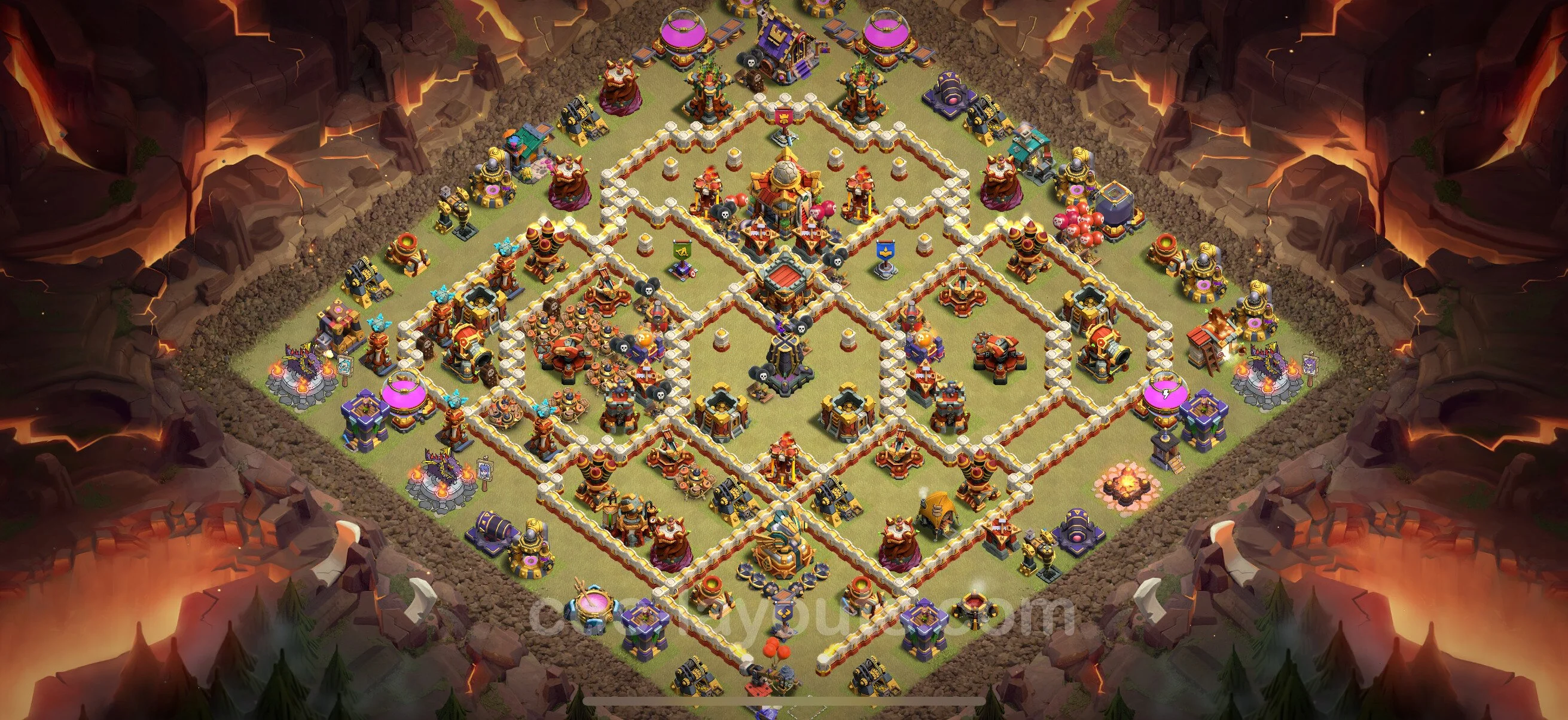 Top War Base TH16 with Link - Anti 2 Stars CWL Plan - Clash of Clans - (#83) — Krieg BH16