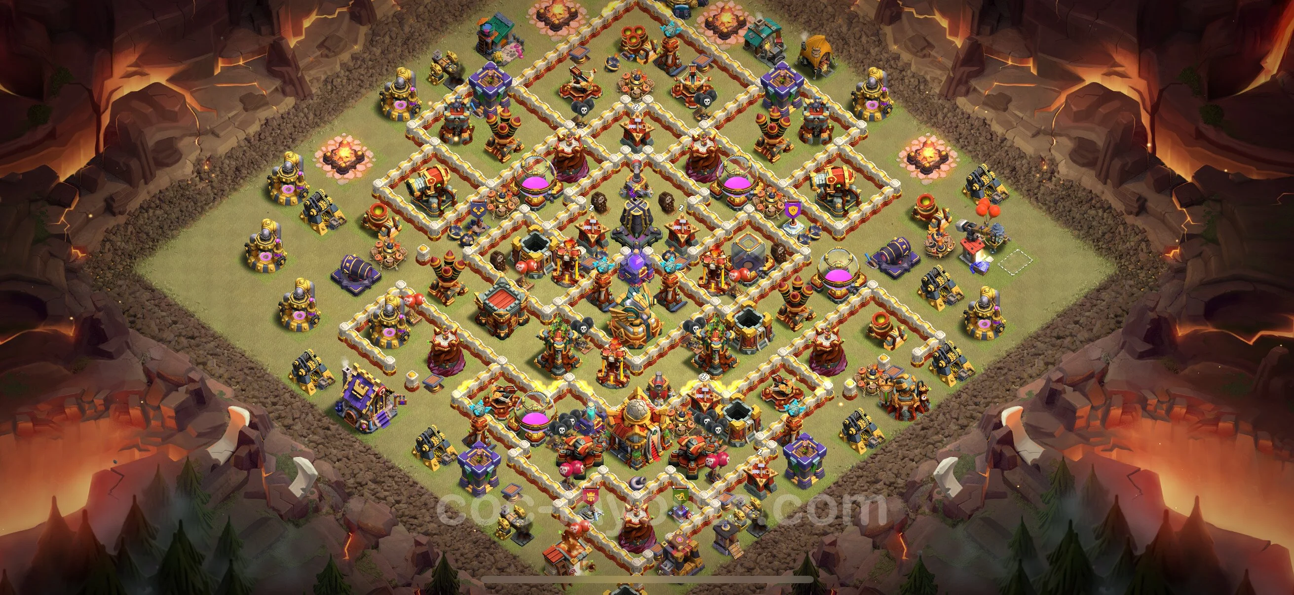 Top War Base TH16 with Link, Anti Air / Electro Dragon - CWL Defence Plan - Clash of Clans - (#84) — Krieg BH16