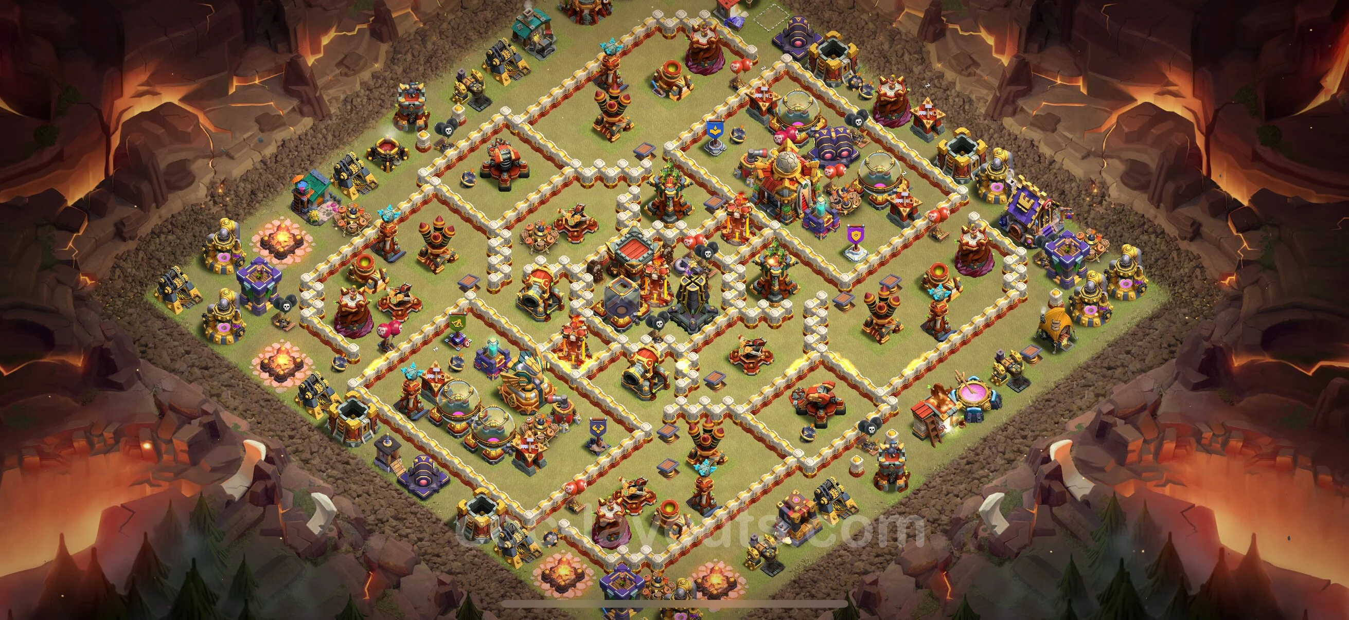 Top War Base TH16 with Link - CWL Defence Plan - Clash of Clans - (#85) — Krieg BH16