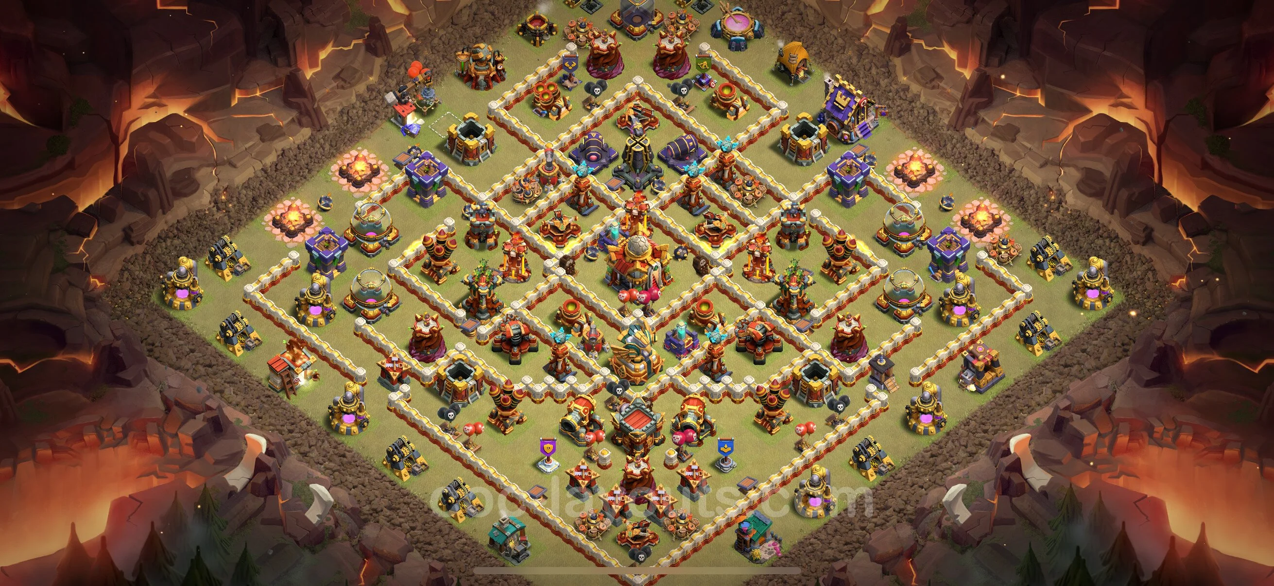 Top War Base TH16 with Link - Anti 2 Stars CWL Plan - Clash of Clans - (#89) — Война BH16