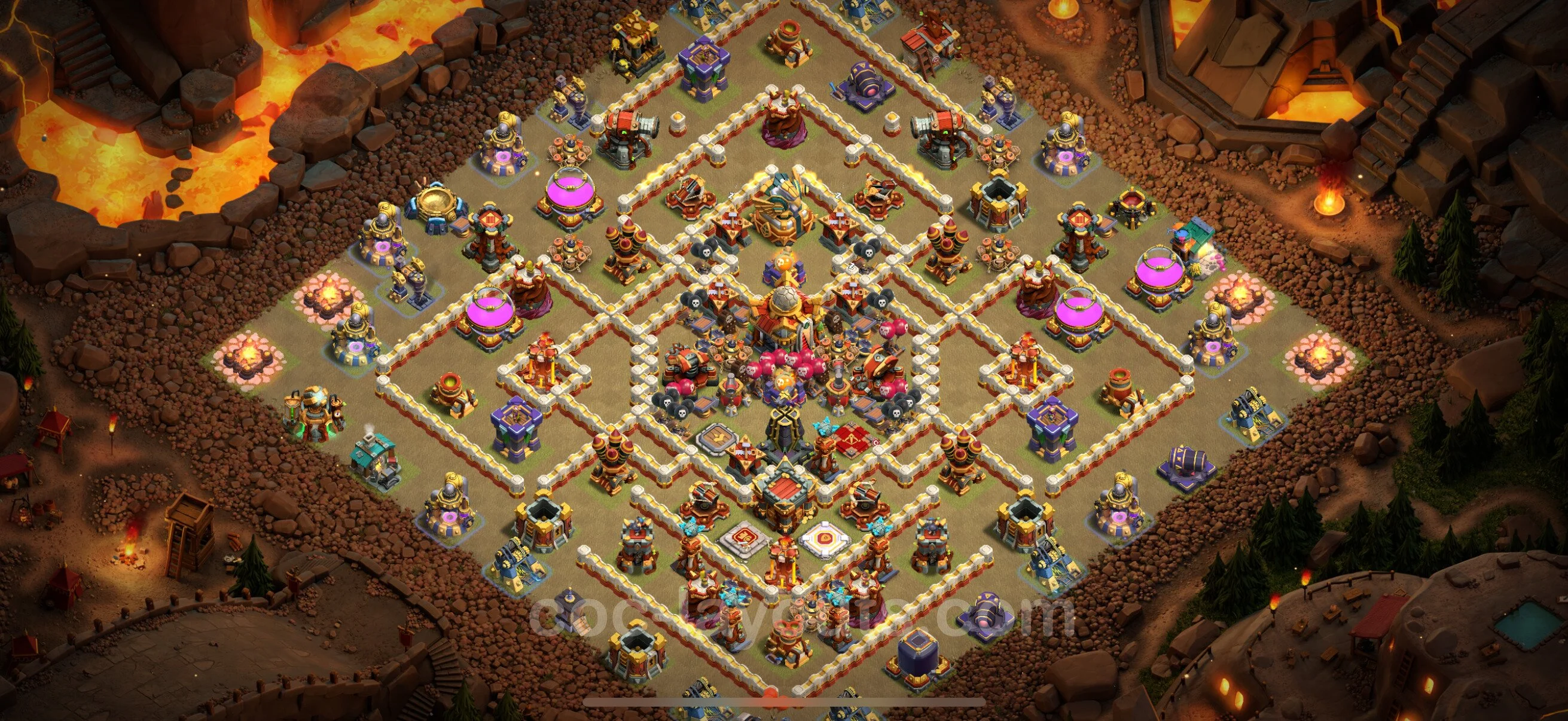 Top War Base TH16 with Link - Anti 3 Stars CWL Plan - Clash of Clans - (#9) — Krieg BH16