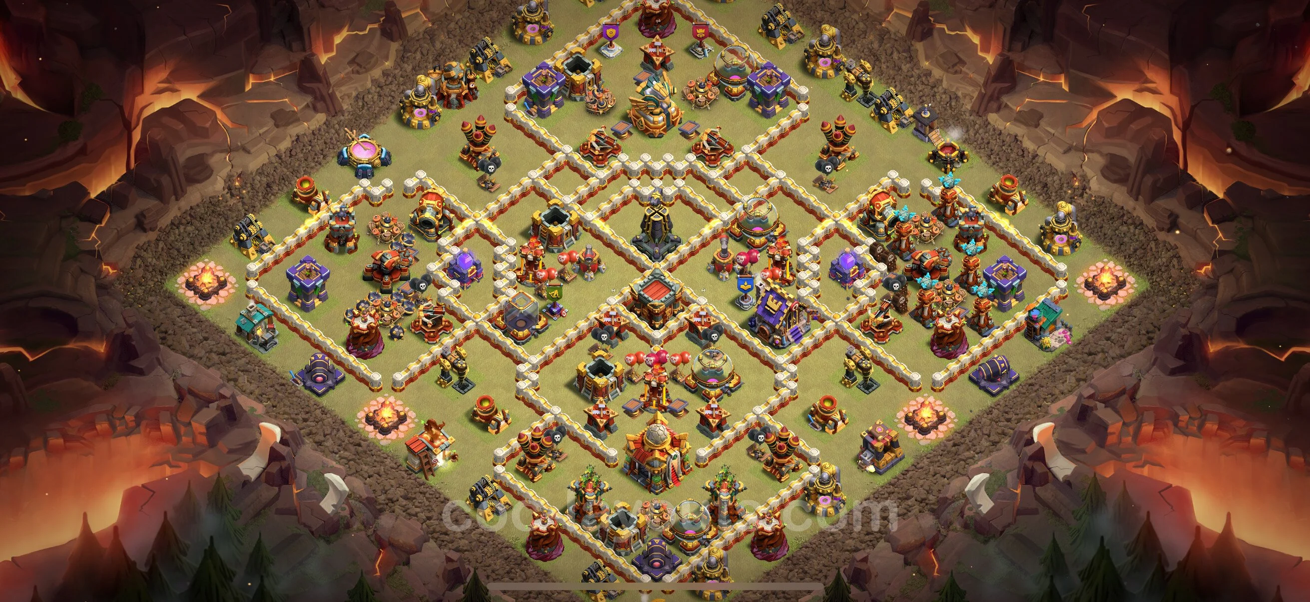 Top War Base TH16 with Link, Anti Everything - CWL Defence Plan - Clash of Clans - (#96) — Oorlog BH16