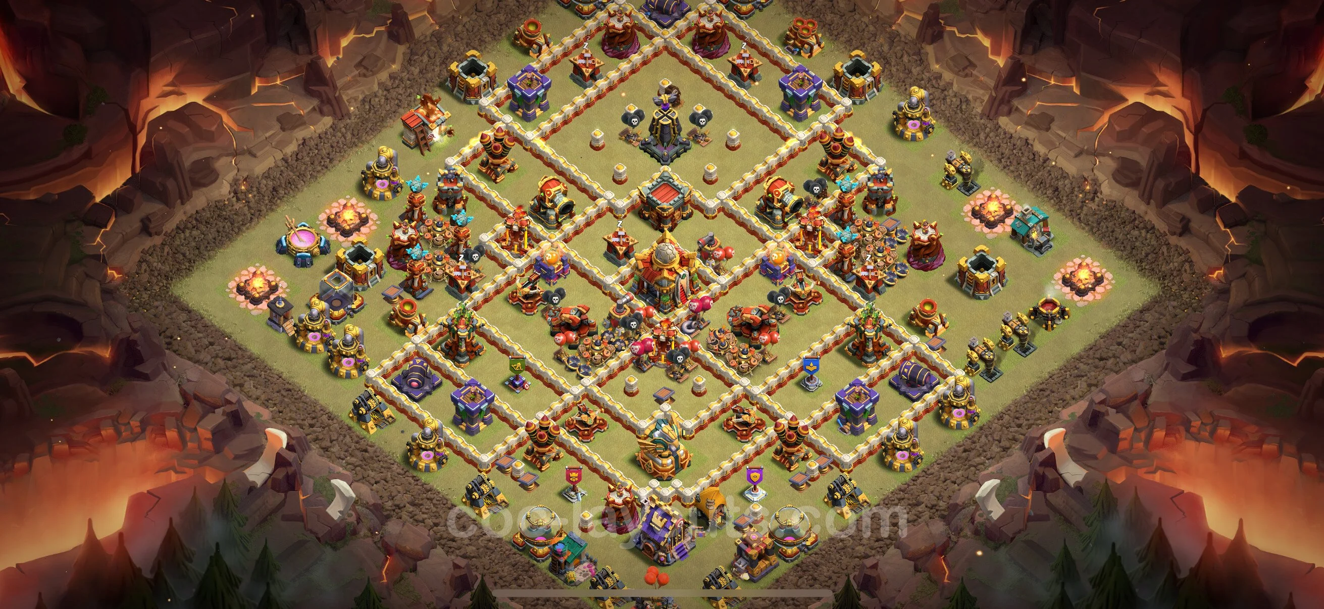 Top War Base TH16 with Link, Anti Everything - CWL Defence Plan - Clash of Clans - (#97) — Oorlog BH16