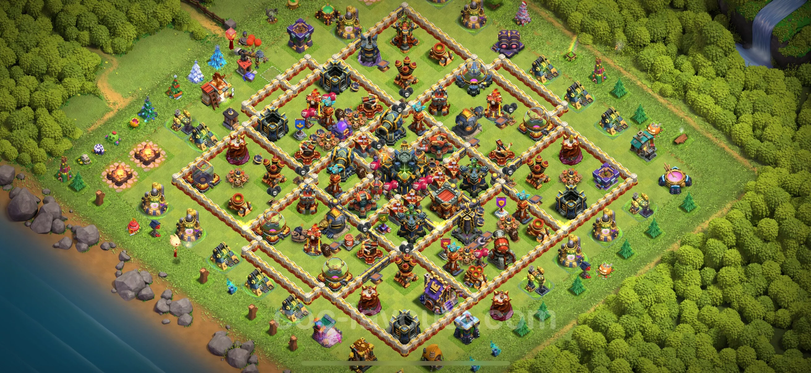 Defense (Trophy) Base TH17 with Link, Hybrid - plan / layout / design - Clash of Clans - (#11) — Защита TH17