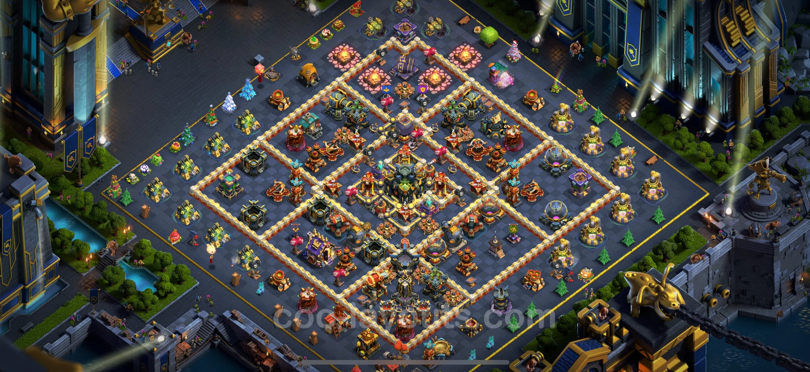 Anti 2 Stars Base TH17 with Link, Hybrid - best plan / layout / design - Clash of Clans - (#15) — Defense TH17