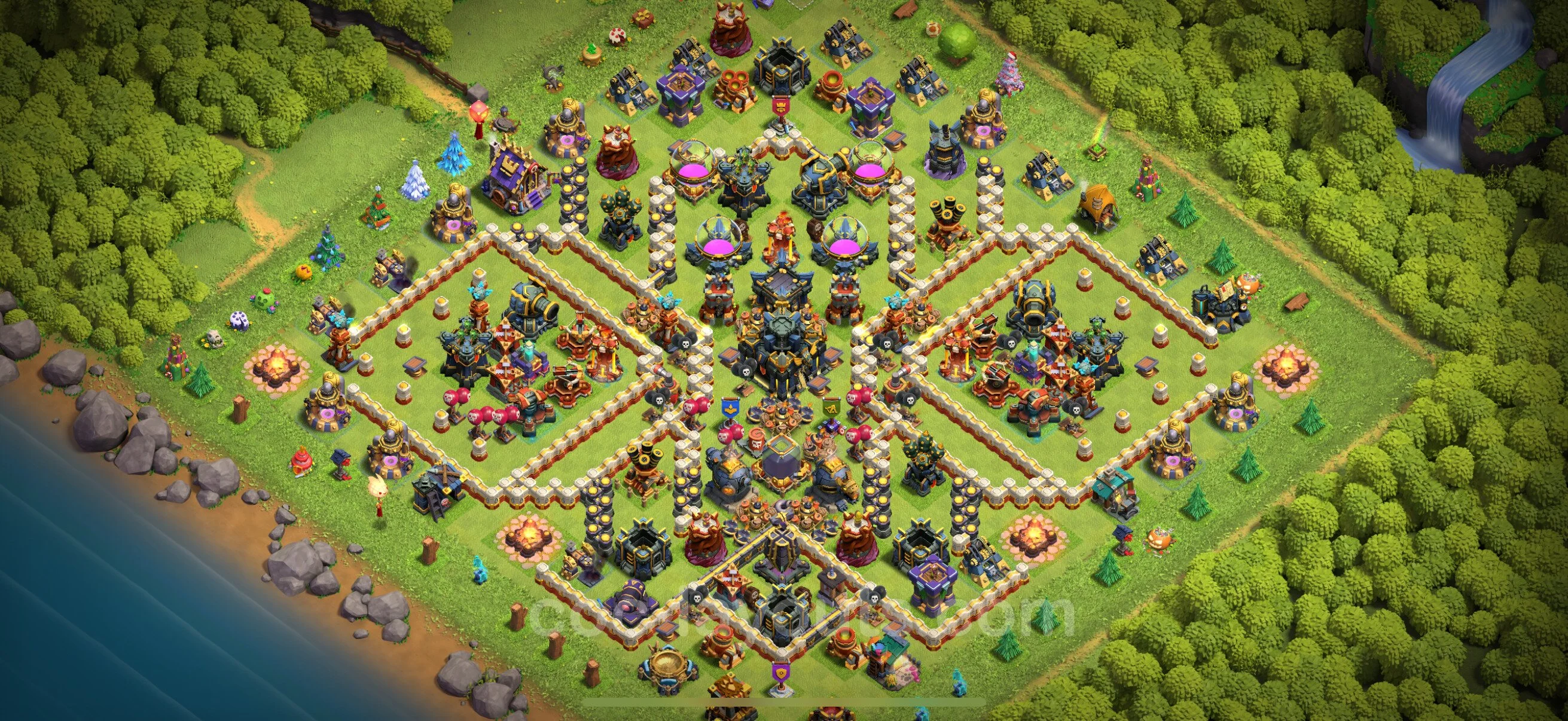 Defense (Trophy) Base TH17 with Link - plan / layout / design - Clash of Clans - (#18) — Obrona TH17