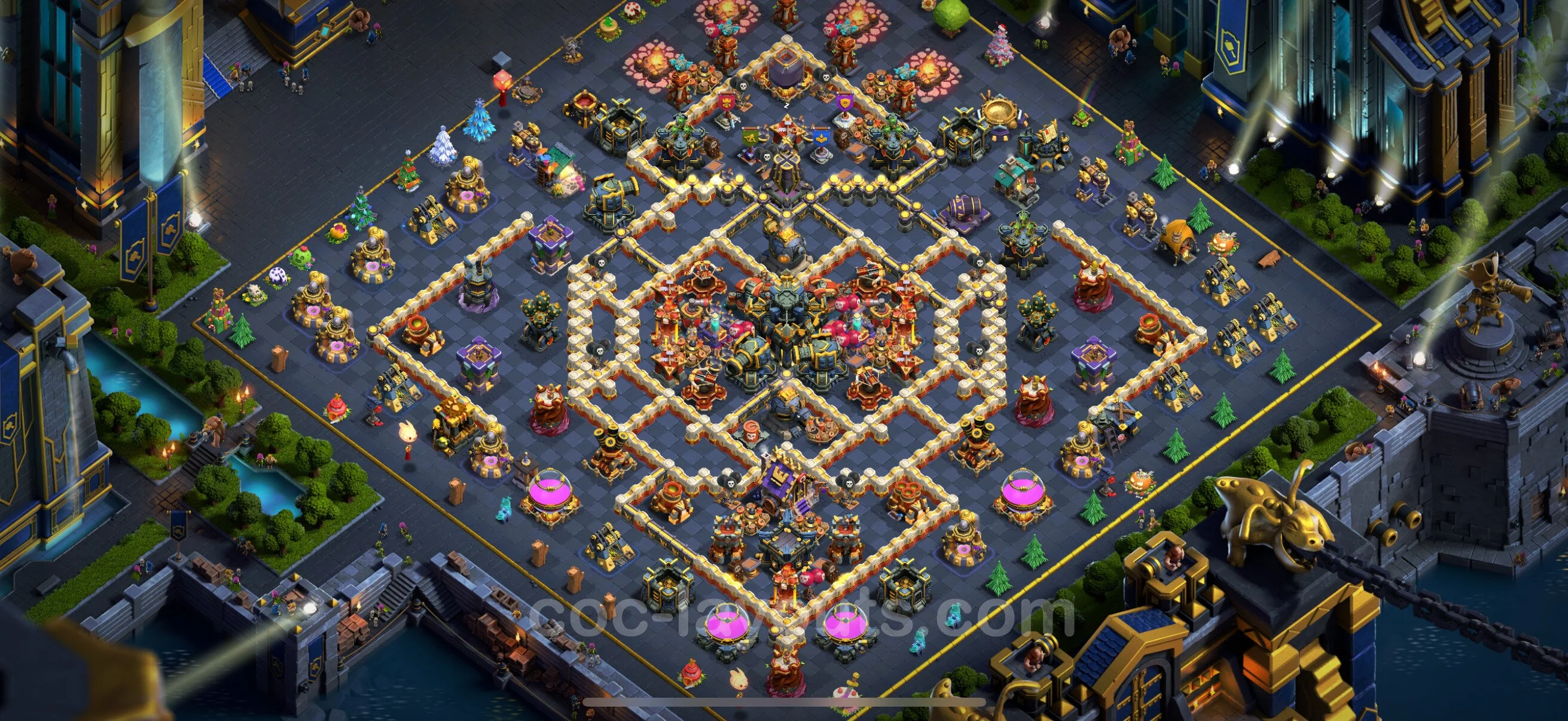 Defense (Trophy) Base TH17 with Link - plan / layout / design - Clash of Clans - (#20) — Verteidigung TH17