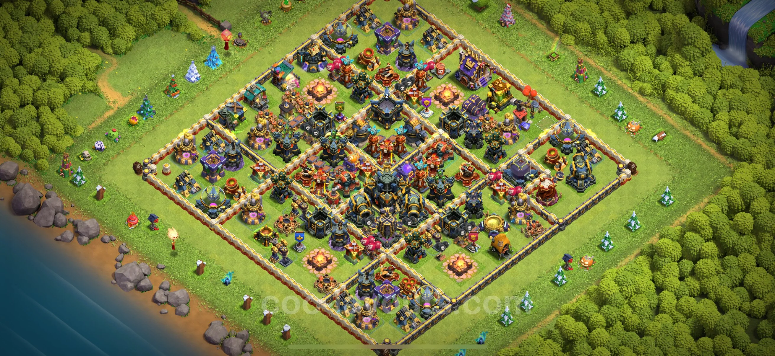 Defense (Trophy) Base TH17 with Link, Hybrid - plan / layout / design - Clash of Clans - (#22) — Défense TH17