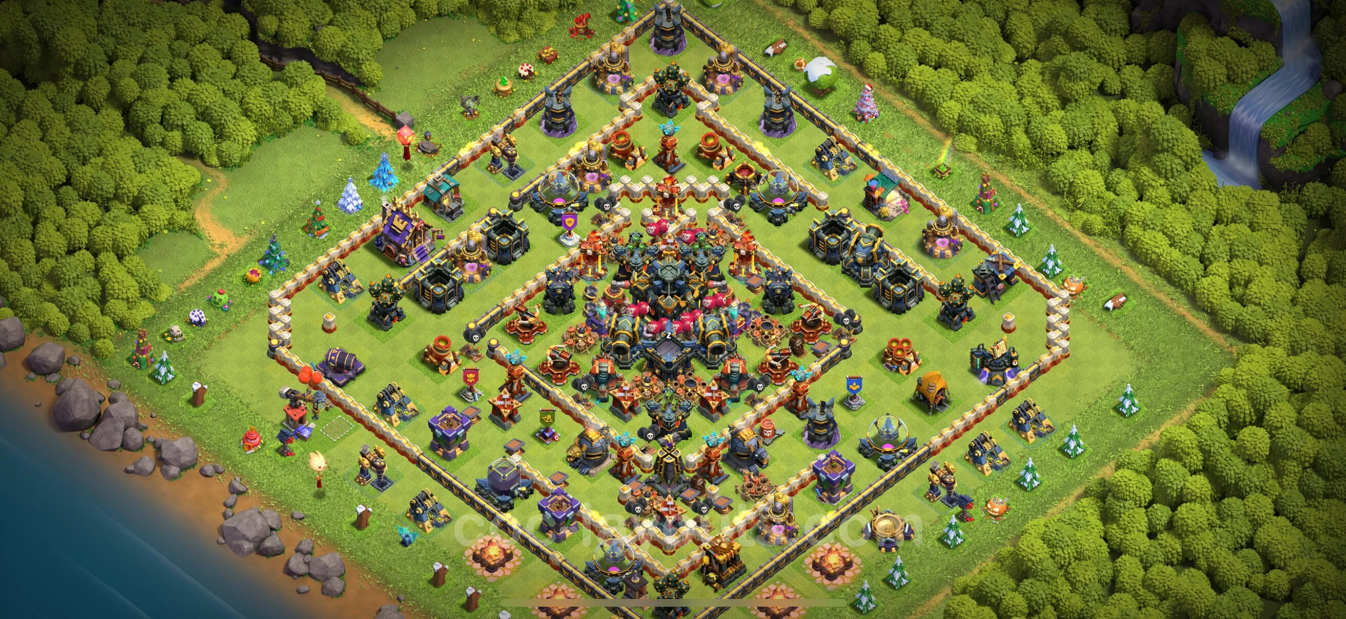 Defense (Trophy) Base TH17 with Link - plan / layout / design - Clash of Clans - (#23) — Obrona TH17