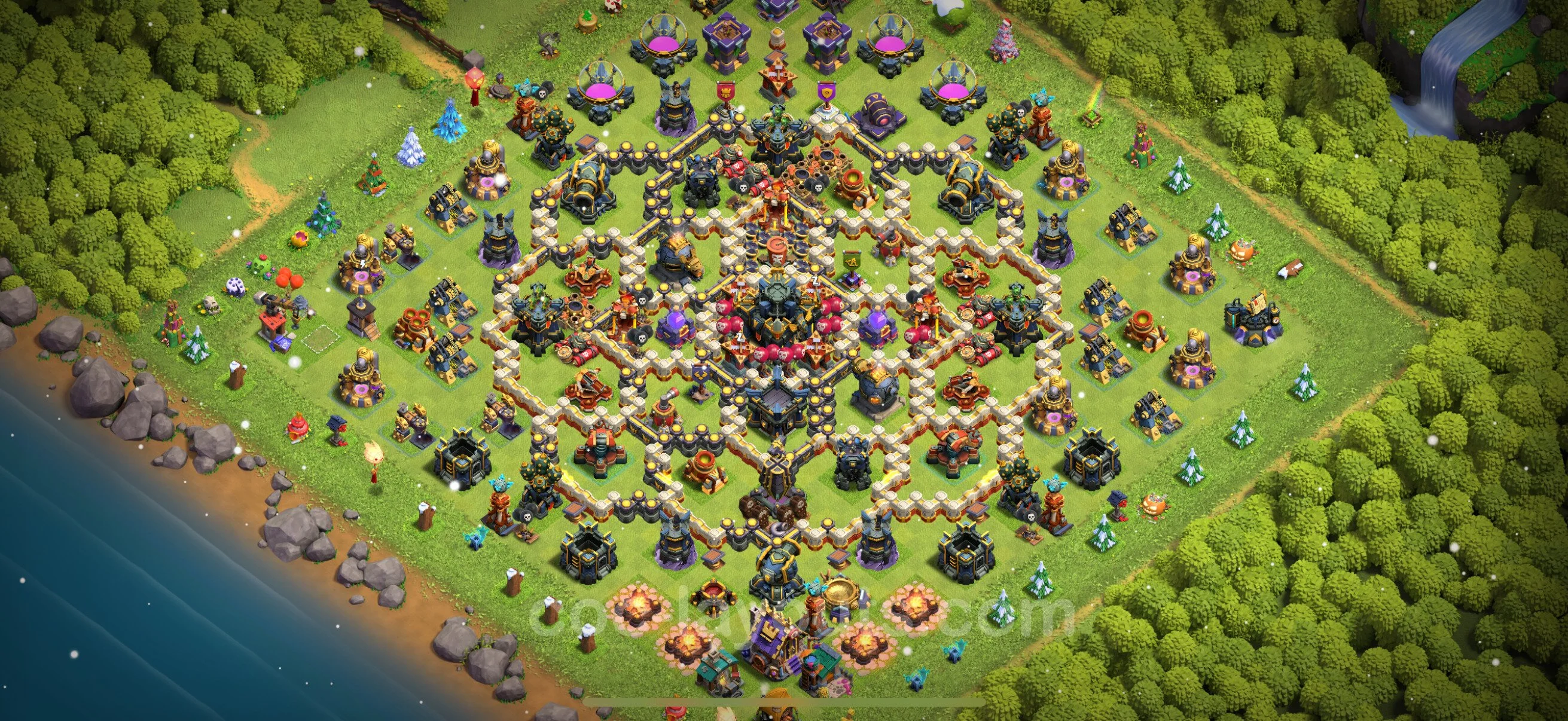 Defense (Trophy) Base TH17 with Link - plan / layout / design - Clash of Clans - (#25) — Défense TH17