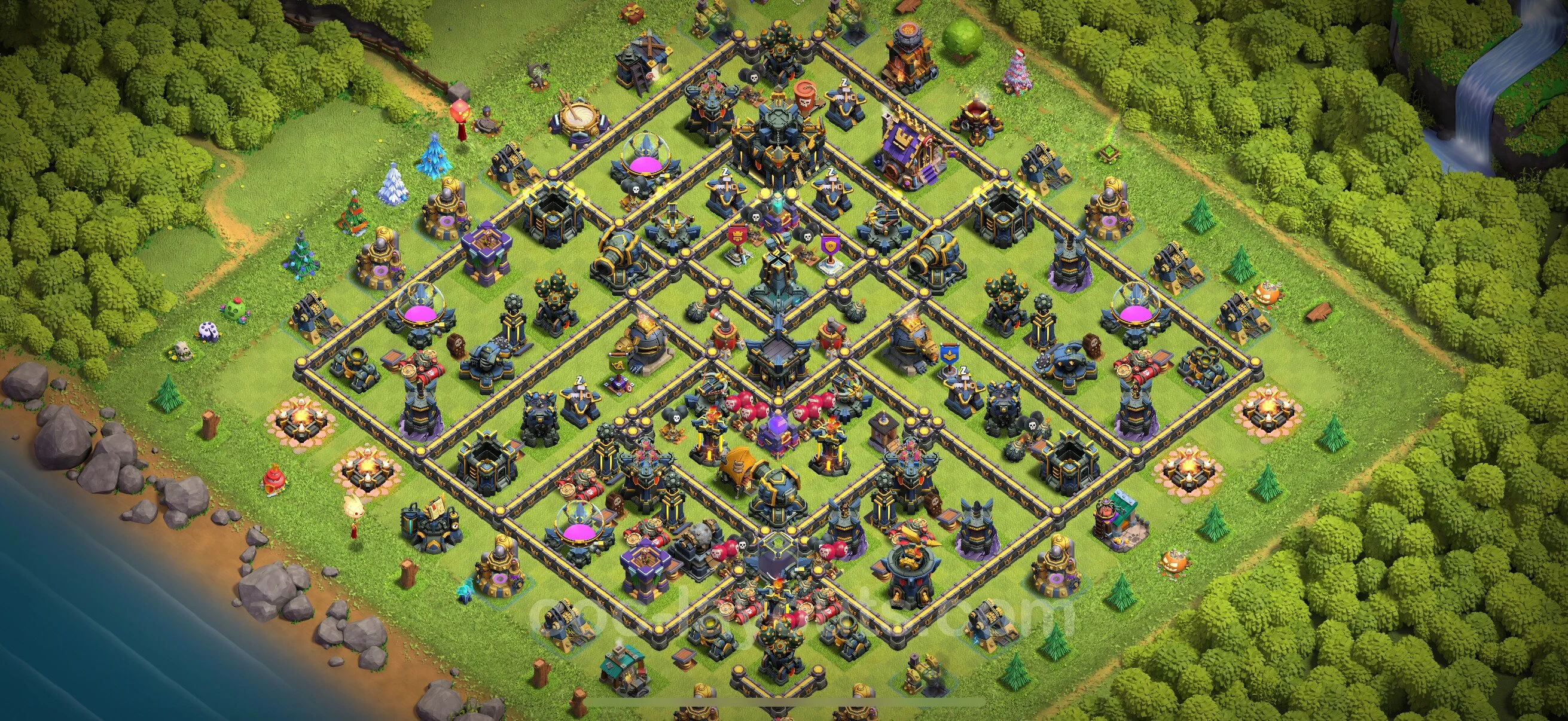 Top Base TH17 with Link - Anti Everything Defence Plan - Clash of Clans - (#27) — Obrona TH17