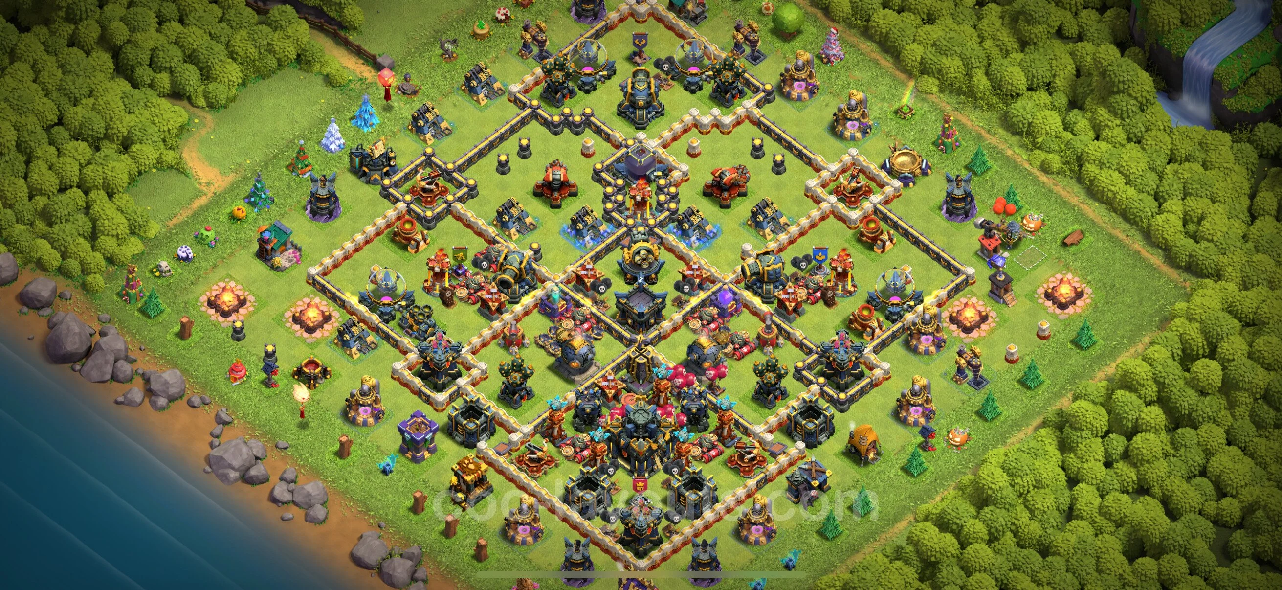 Anti 3 Stars Base TH17 with Link - best plan / layout / design - Clash of Clans - (#29) — Defense TH17