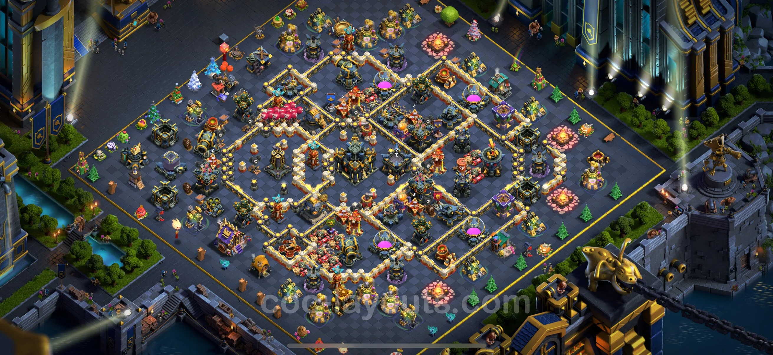 Defense (Trophy) Base TH17 with Link, Anti Everything - plan / layout / design - Clash of Clans - (#31) — Verdediging TH17