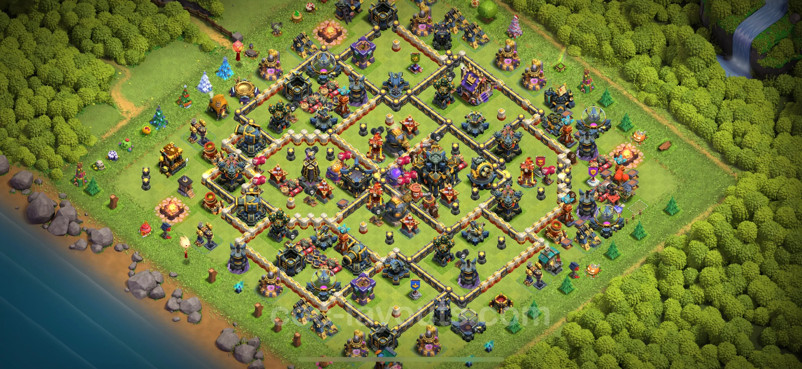 Defense (Trophy) Base TH17 with Link, Anti Everything - plan / layout / design - Clash of Clans - (#32) — Obrona TH17