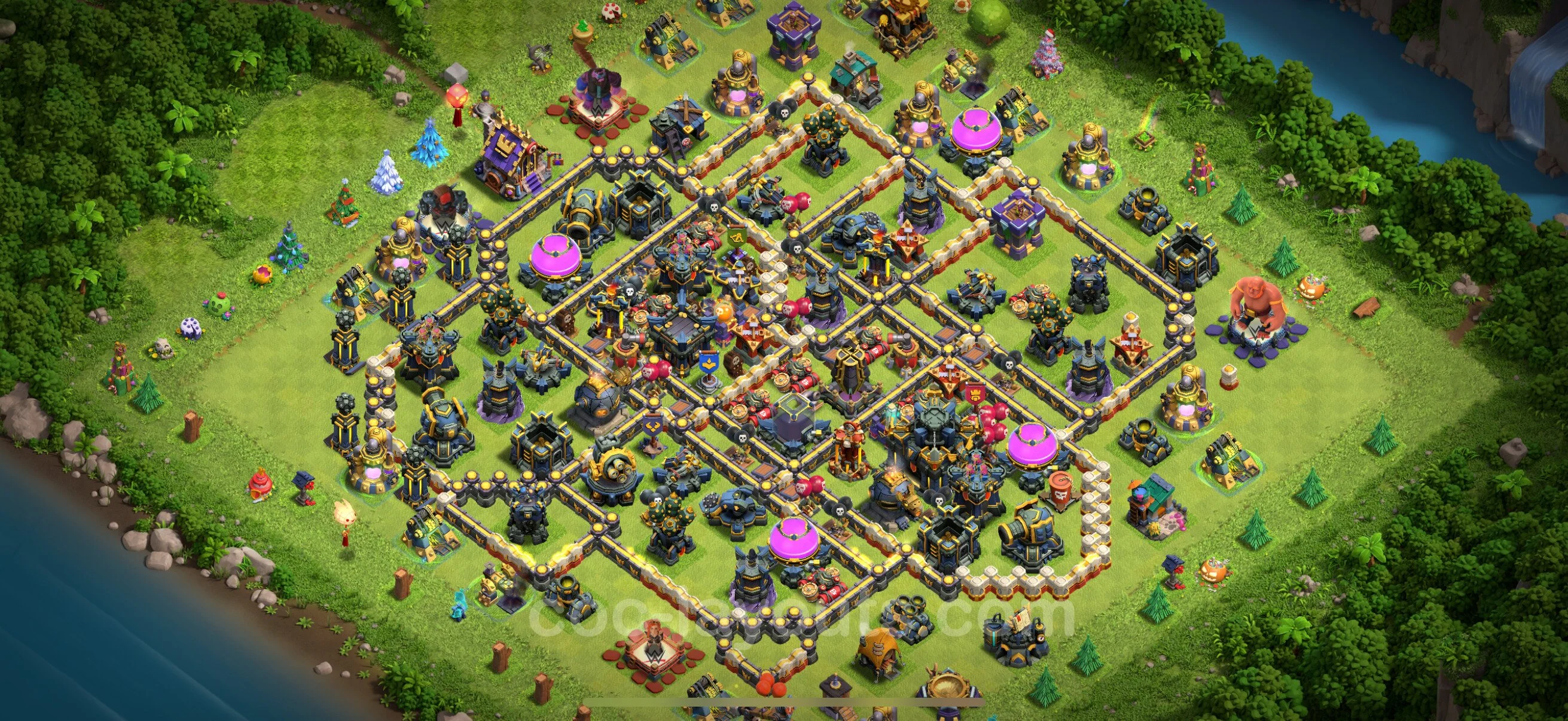 Defense (Trophy) Base TH17 with Link - plan / layout / design - Clash of Clans - (#40) — Захист TH17