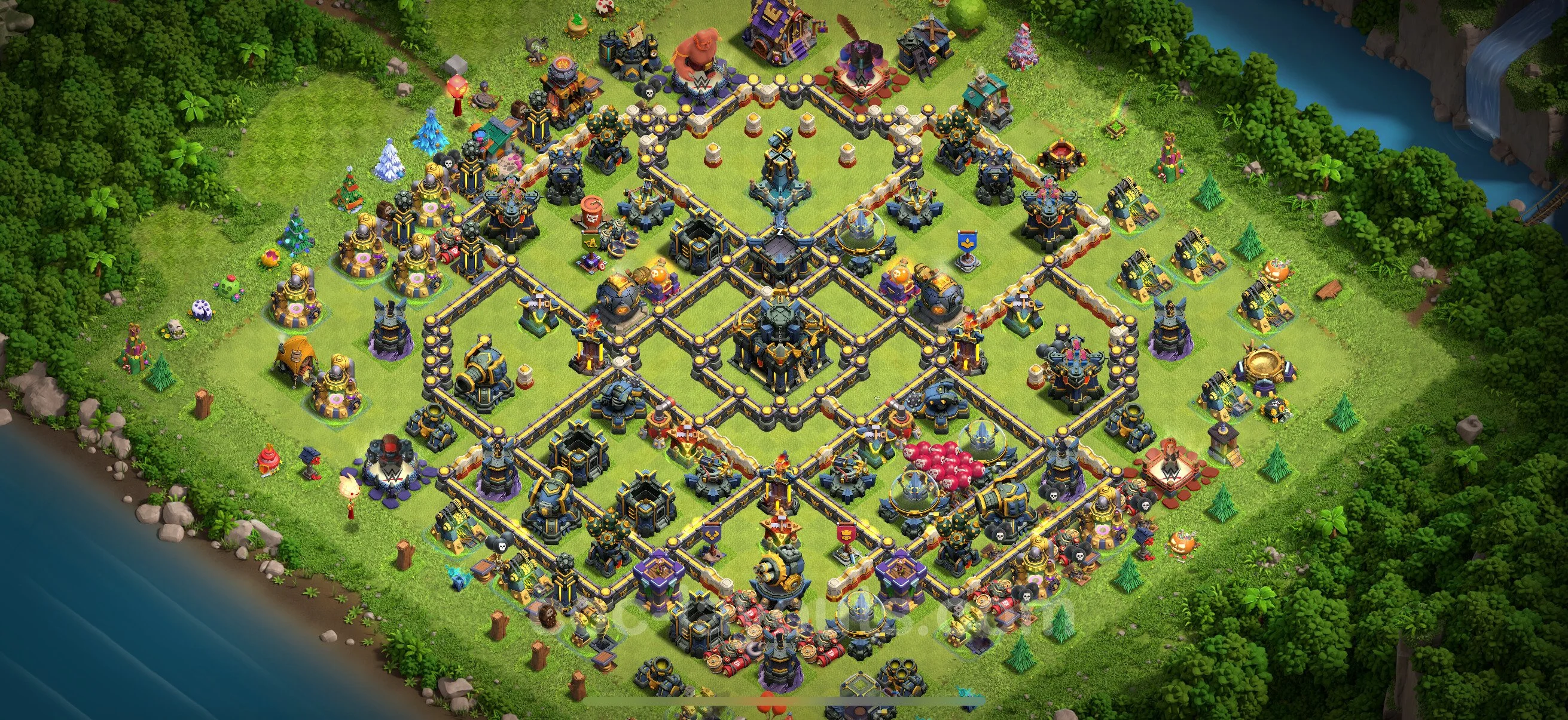Defense (Trophy) Base TH17 with Link, Anti Everything - plan / layout / design - Clash of Clans - (#42) — Verteidigung TH17