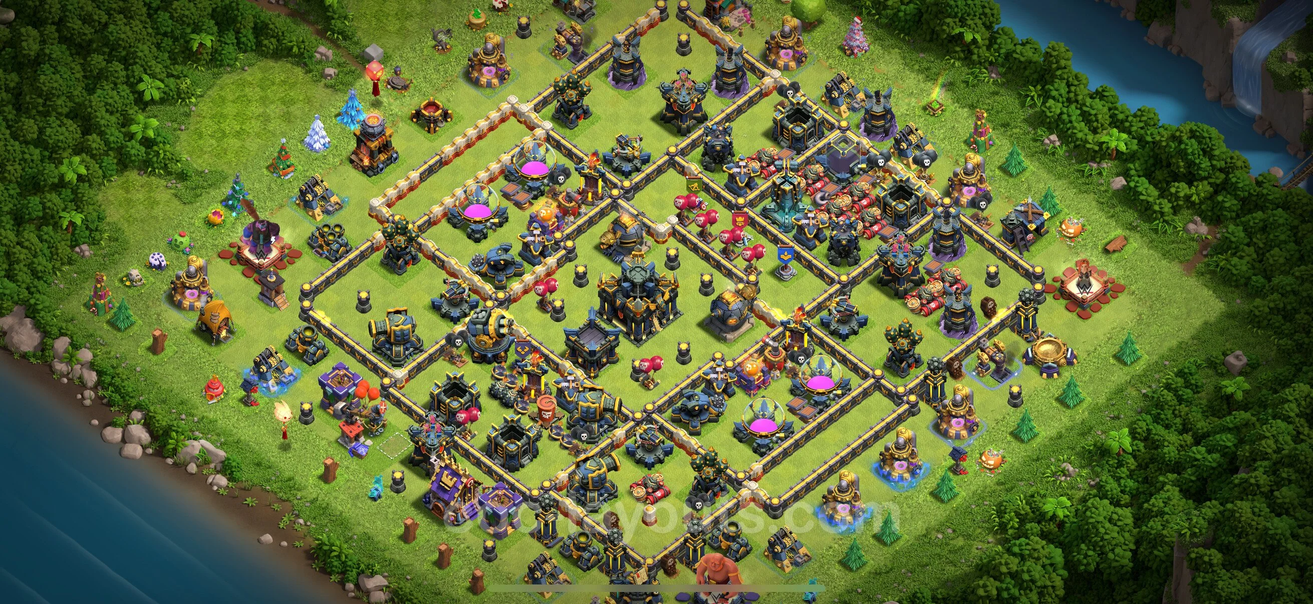Anti 2 Stars Base TH17 with Link, Anti Everything - best plan / layout / design - Clash of Clans - (#45) — Défense TH17