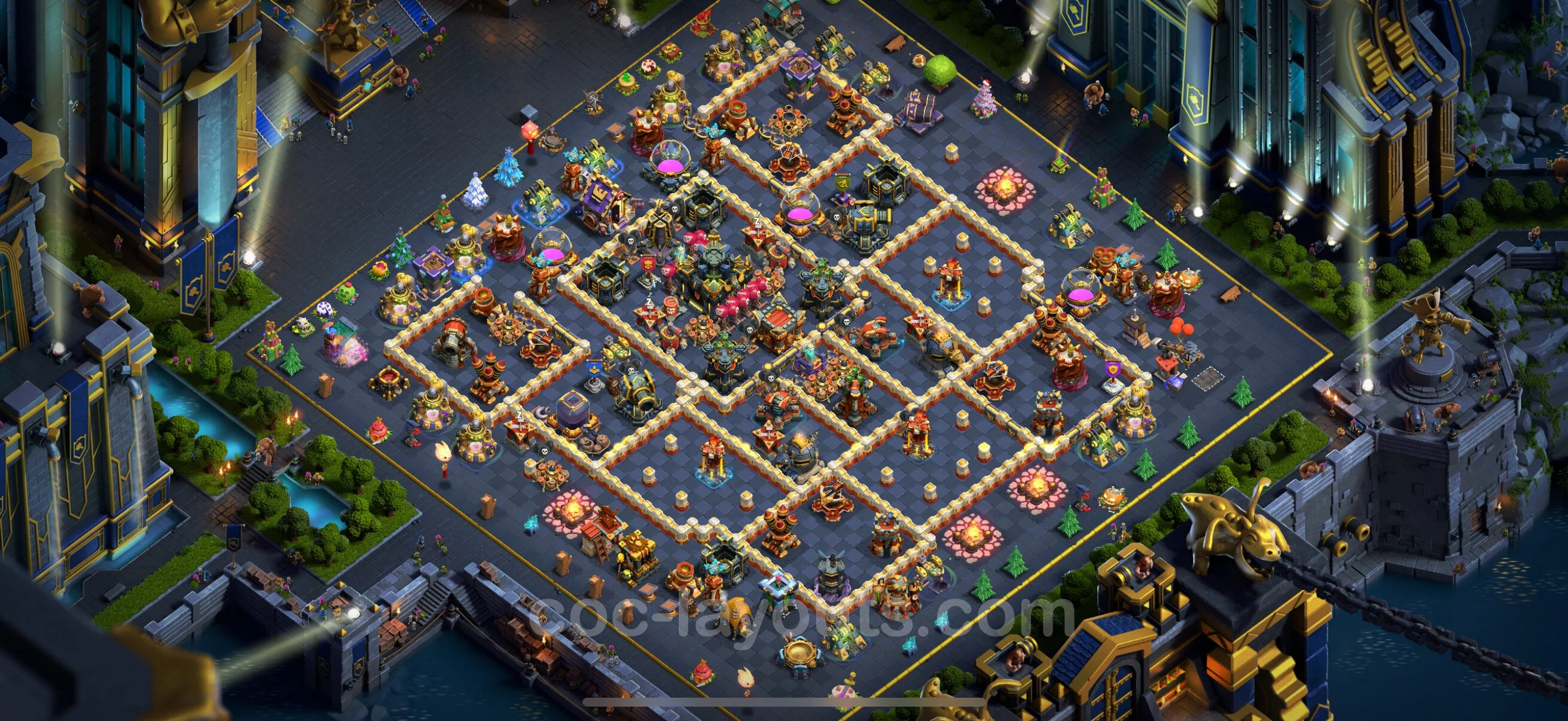 Defense (Trophy) Base TH17 with Link - plan / layout / design - Clash of Clans - (#5)