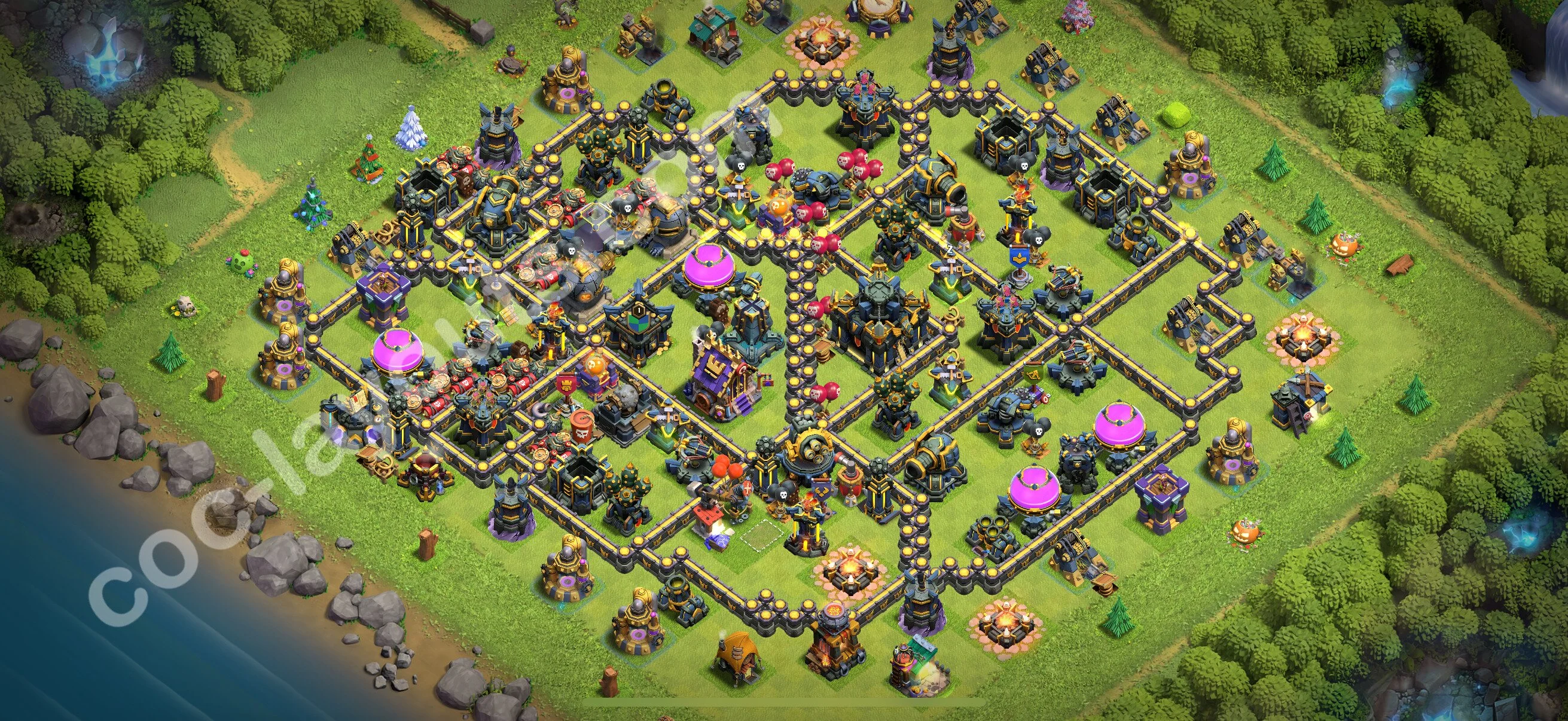 Defense (Trophy) Base TH17 with Link, Hybrid - plan / layout / design - Clash of Clans 2026 - (#63) — Захист TH17