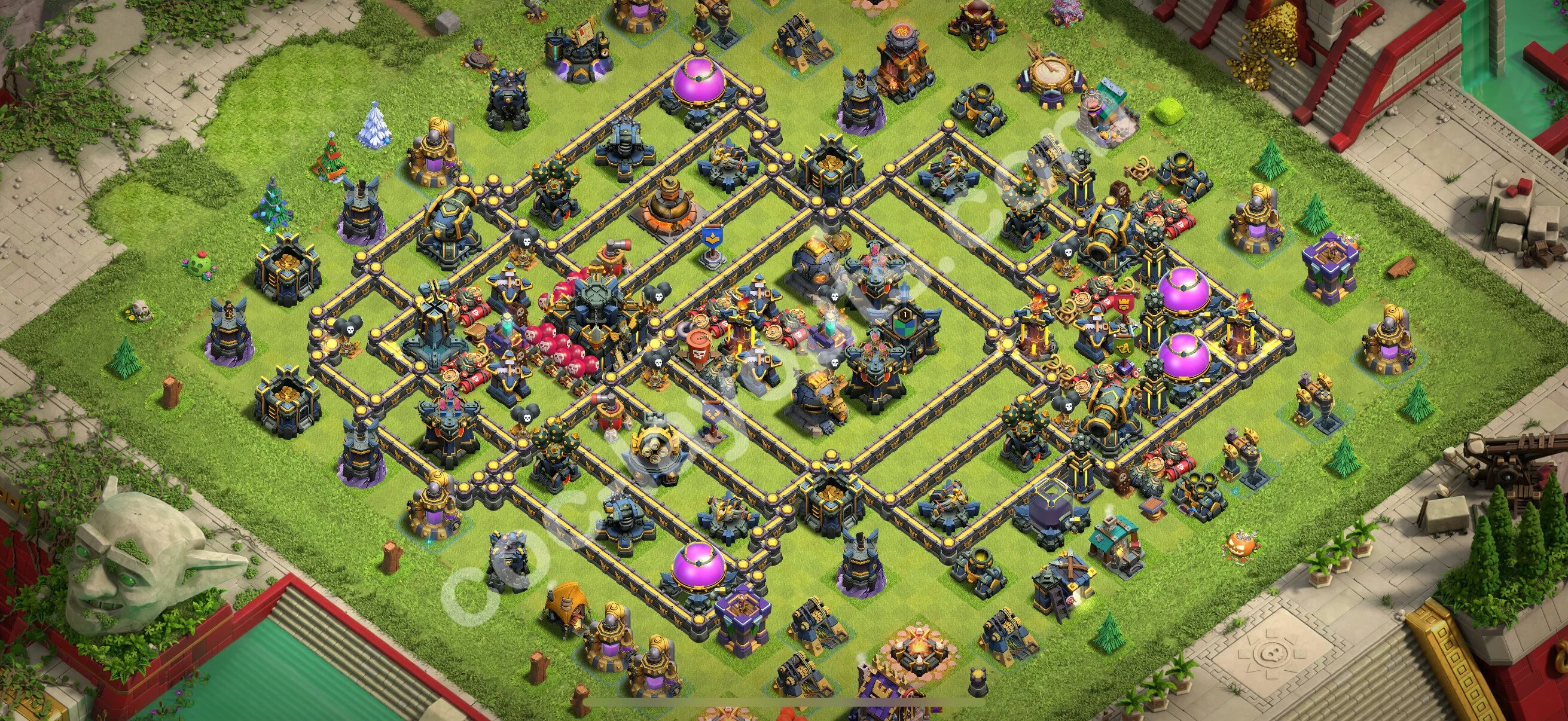 Defense (Trophy) Base TH17 with Link - plan / layout / design - Clash of Clans 2026 - (#66) — Verteidigung TH17