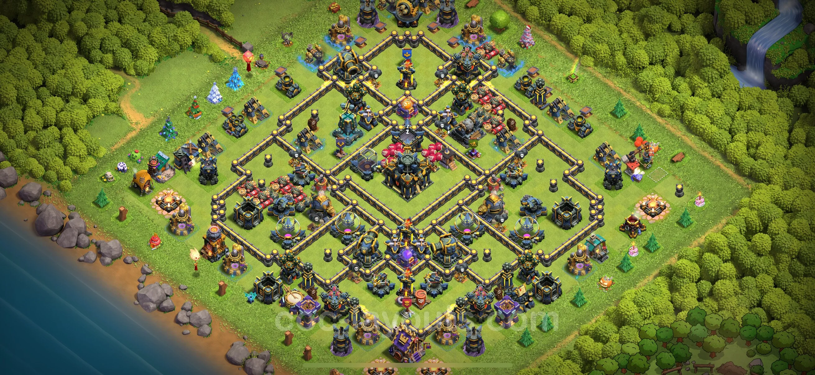 Defense (Trophy) Base TH17 with Link, Legend League - plan / layout / design - Clash of Clans 2026 - (#68) — Obrona TH17