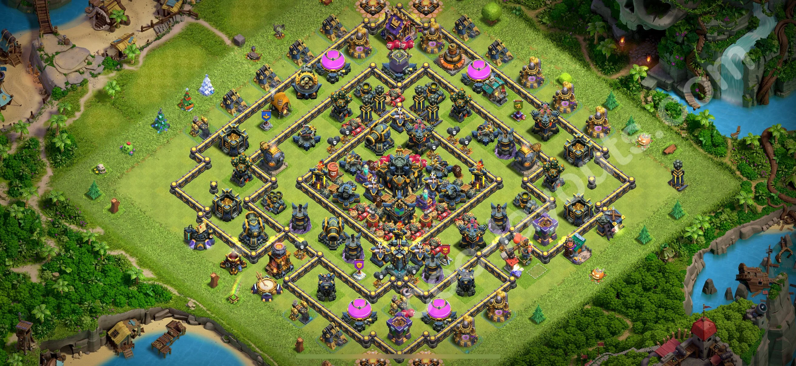 Top Base TH17 with Link, Hybrid - Anti Everything Defence Plan - Clash of Clans 2026 - (#7)
