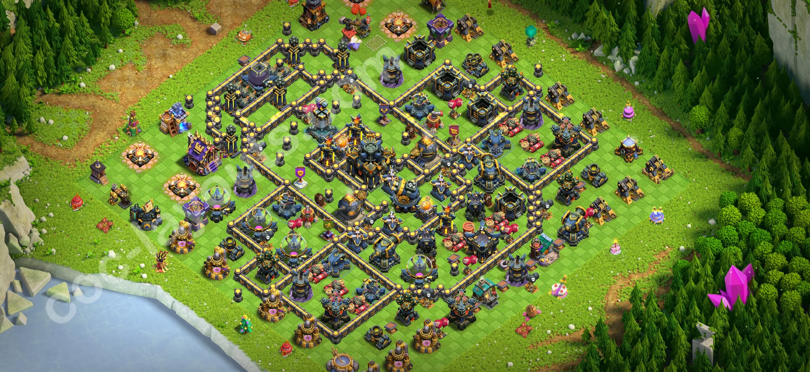 Defense (Trophy) Base TH17 with Link, Legend League, Hybrid - plan / layout / design - Clash of Clans 2026 - (#73) — Obrona TH17
