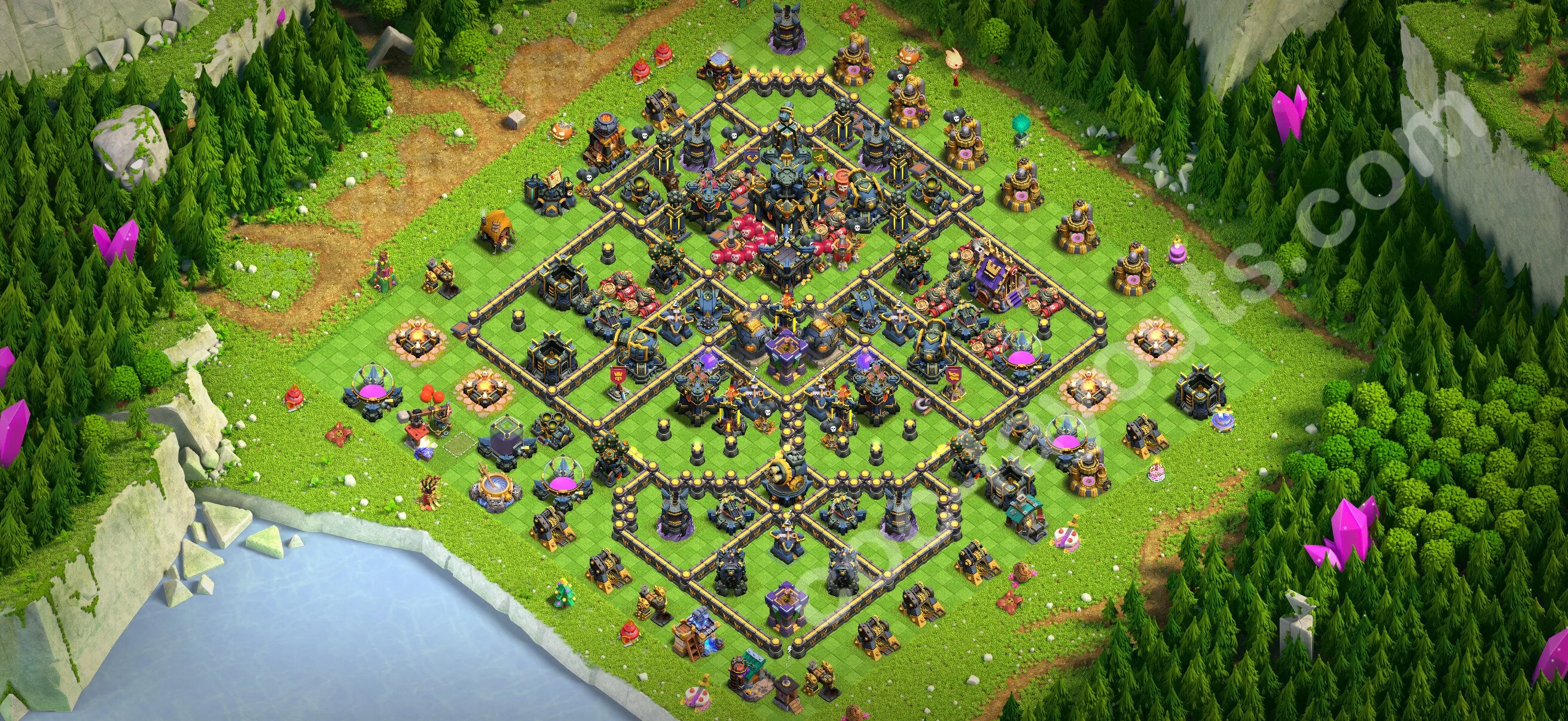 Defense (Trophy) Base TH17 with Link, Legend League - plan / layout / design - Clash of Clans 2026 - (#76) — Obrona TH17