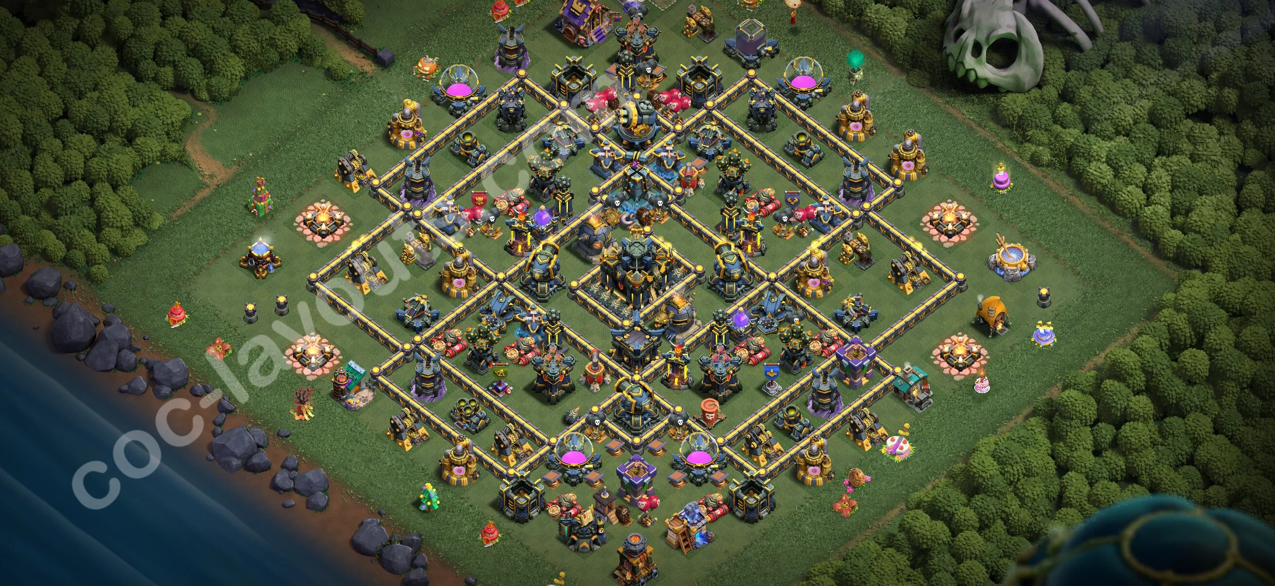 Anti 3 Stars Base TH17 with Link, Anti Air / Electro Dragon - best plan / layout / design - Clash of Clans 2026 - (#77) — Verteidigung TH17