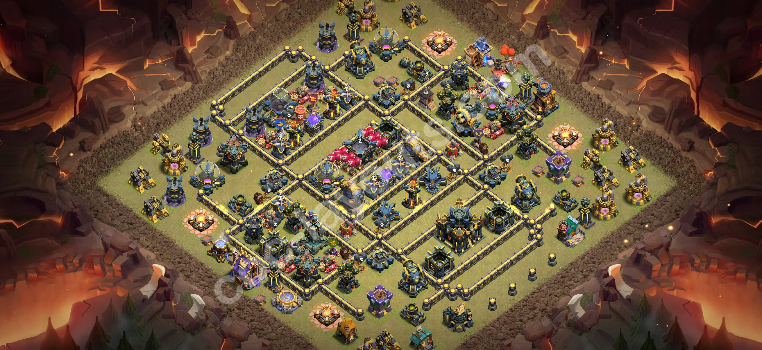 Anti 3 Stars Base TH17 with Link - best plan / layout / design - Clash of Clans 2026 - (#79) — Defense BH17