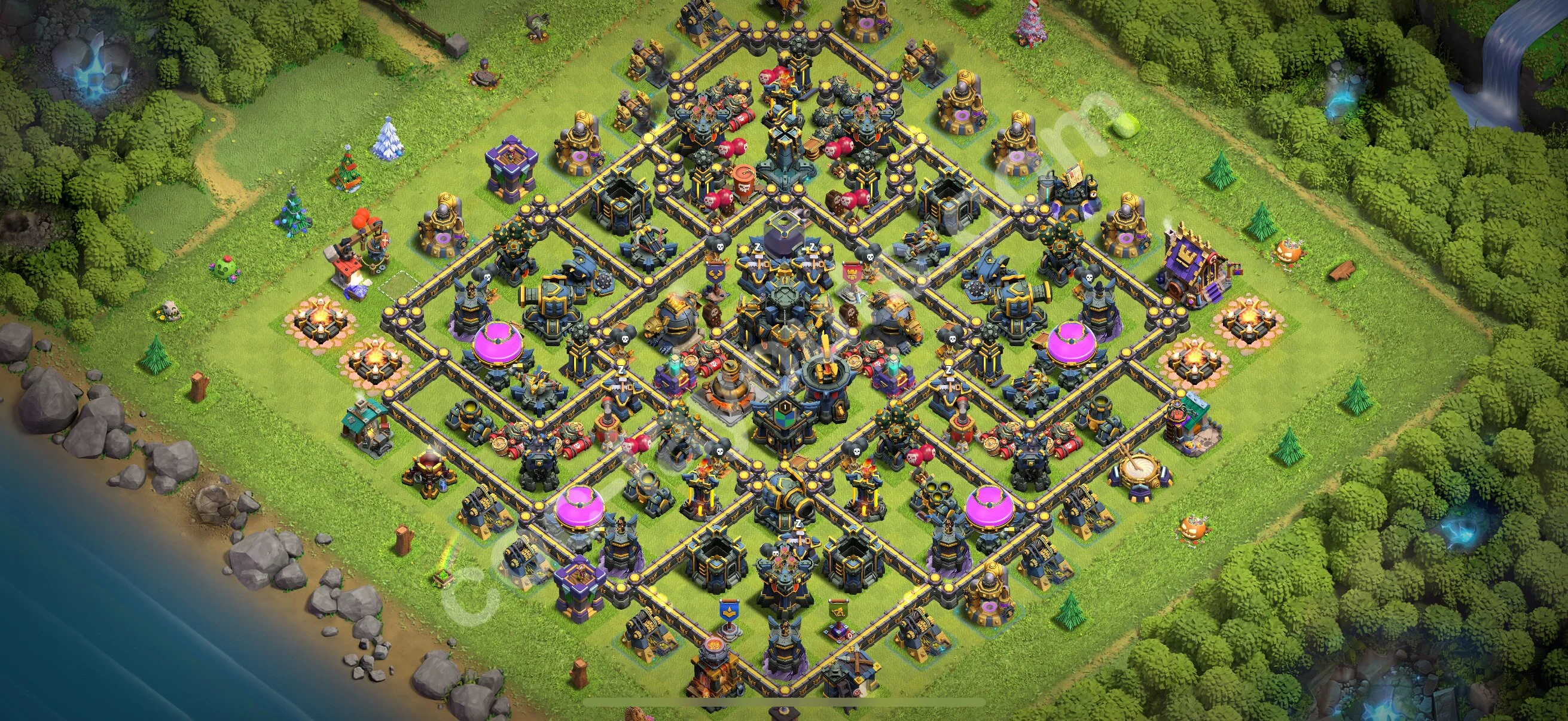 Farming Base TH17 with Link, Anti 2 Stars, Hybrid - plan / layout / design - Clash of Clans 2026 - (#17) — Фарм TH17