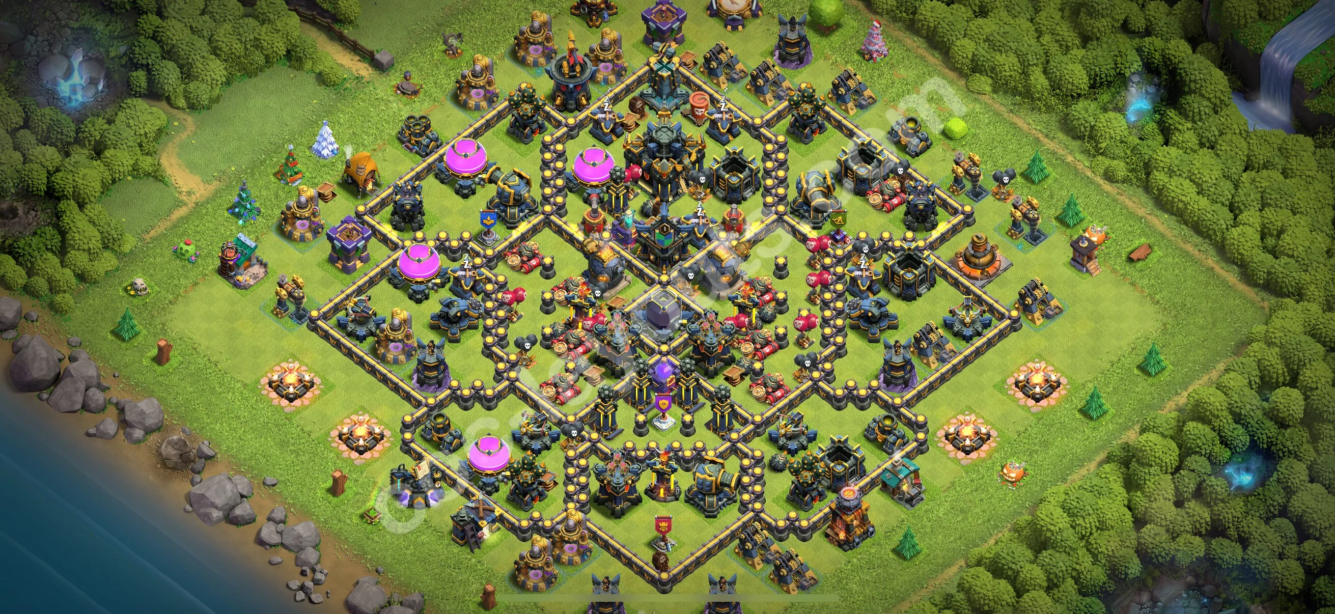 Farming Base TH17 with Link, Anti 3 Stars - plan / layout / design - Clash of Clans 2026 - (#18) — Фарм TH17