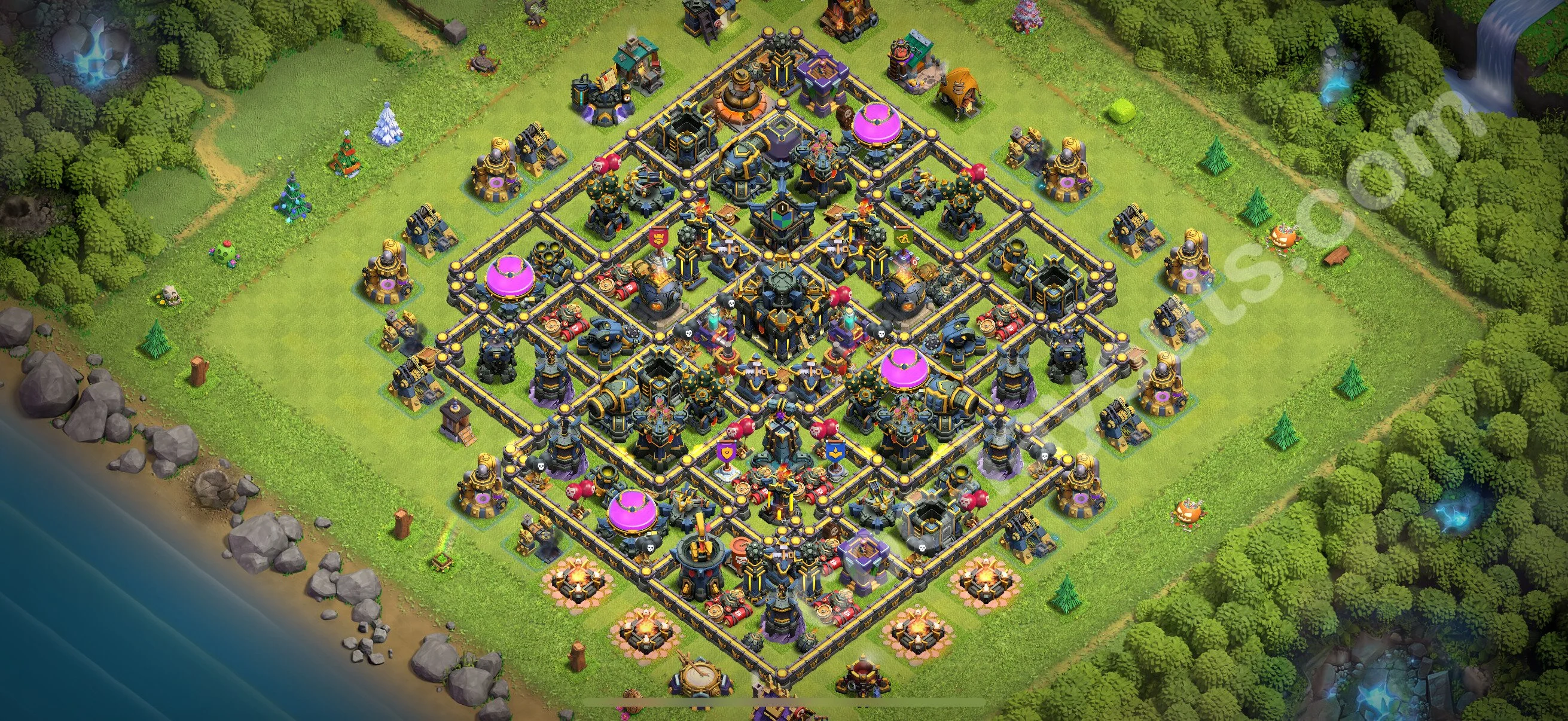 Farming Base TH17 with Link - plan / layout / design - Clash of Clans 2026 - (#19) — Фарм TH17