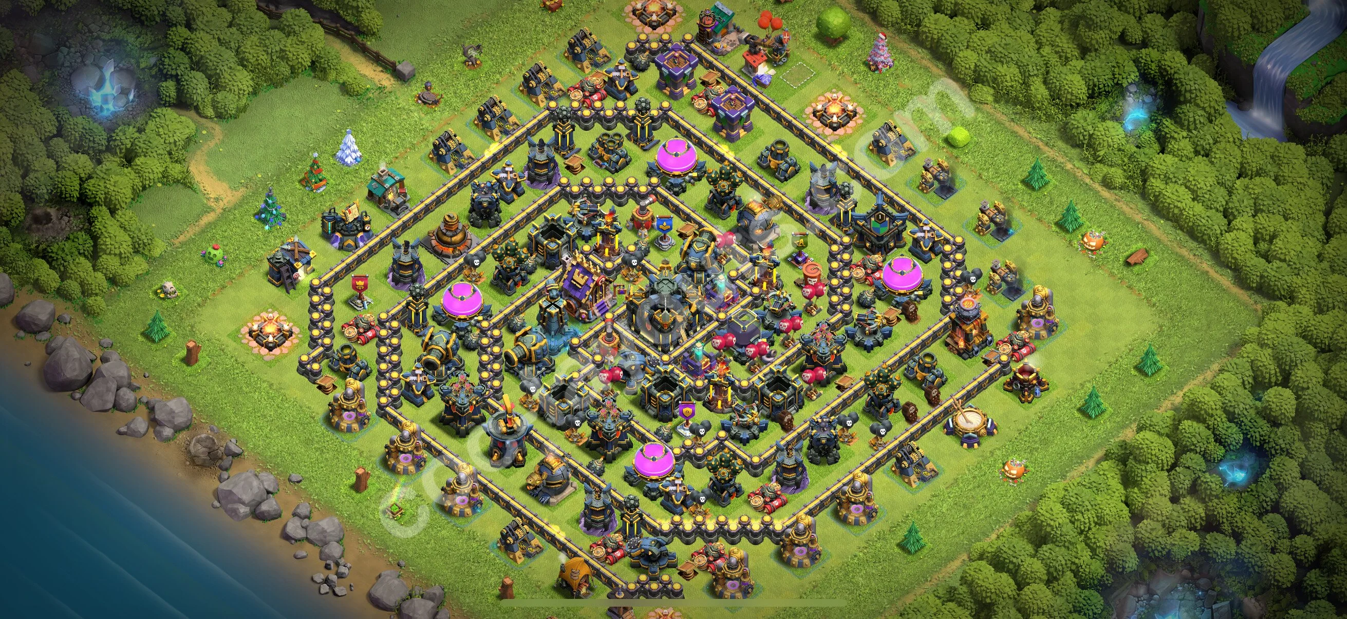 Farming Base TH17 with Link - plan / layout / design - Clash of Clans 2026 - (#20) — Farma TH17