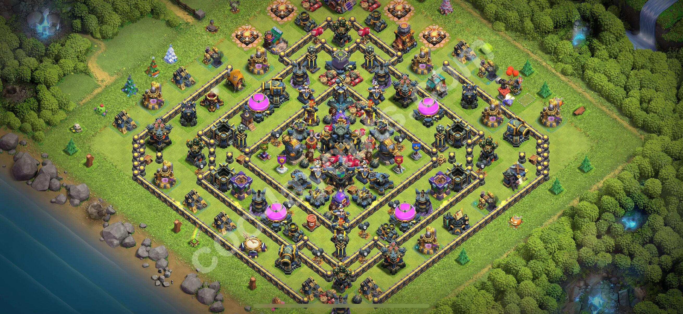 Farming Base TH17 with Link, Anti 2 Stars, Hybrid - plan / layout / design - Clash of Clans 2026 - (#3)