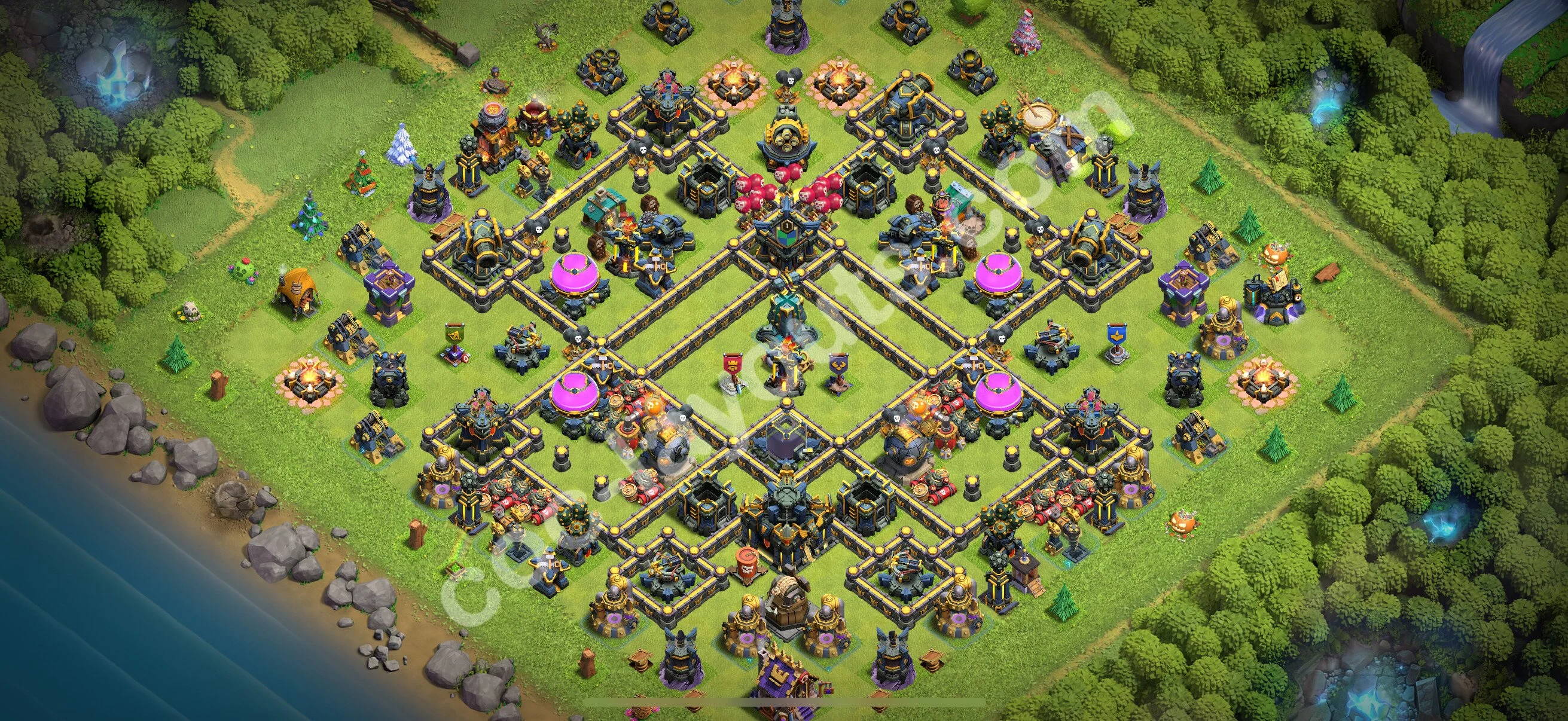 Farming Base TH17 with Link - plan / layout / design - Clash of Clans 2026 - (#38) — Farm TH17