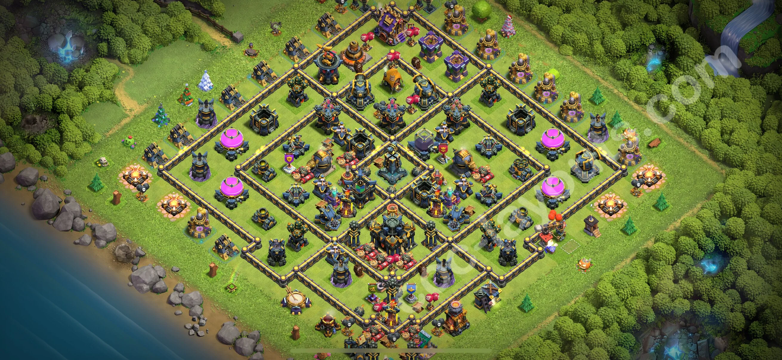 Farming Base TH17 with Link, Anti 3 Stars - plan / layout / design - Clash of Clans 2026 - (#7) — Фарм TH17