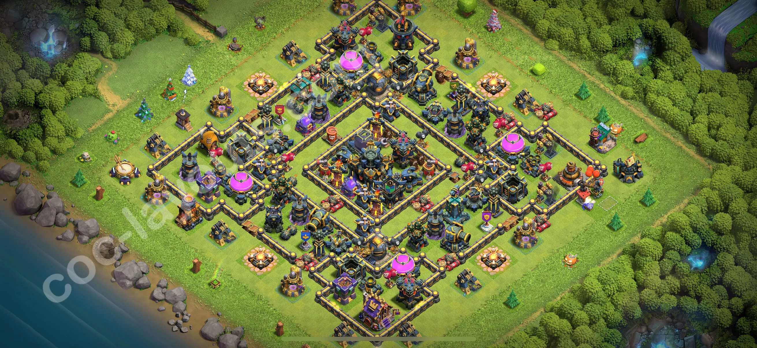 Farming Base TH17 with Link - plan / layout / design - Clash of Clans 2026 - (#8) — Фарм TH17