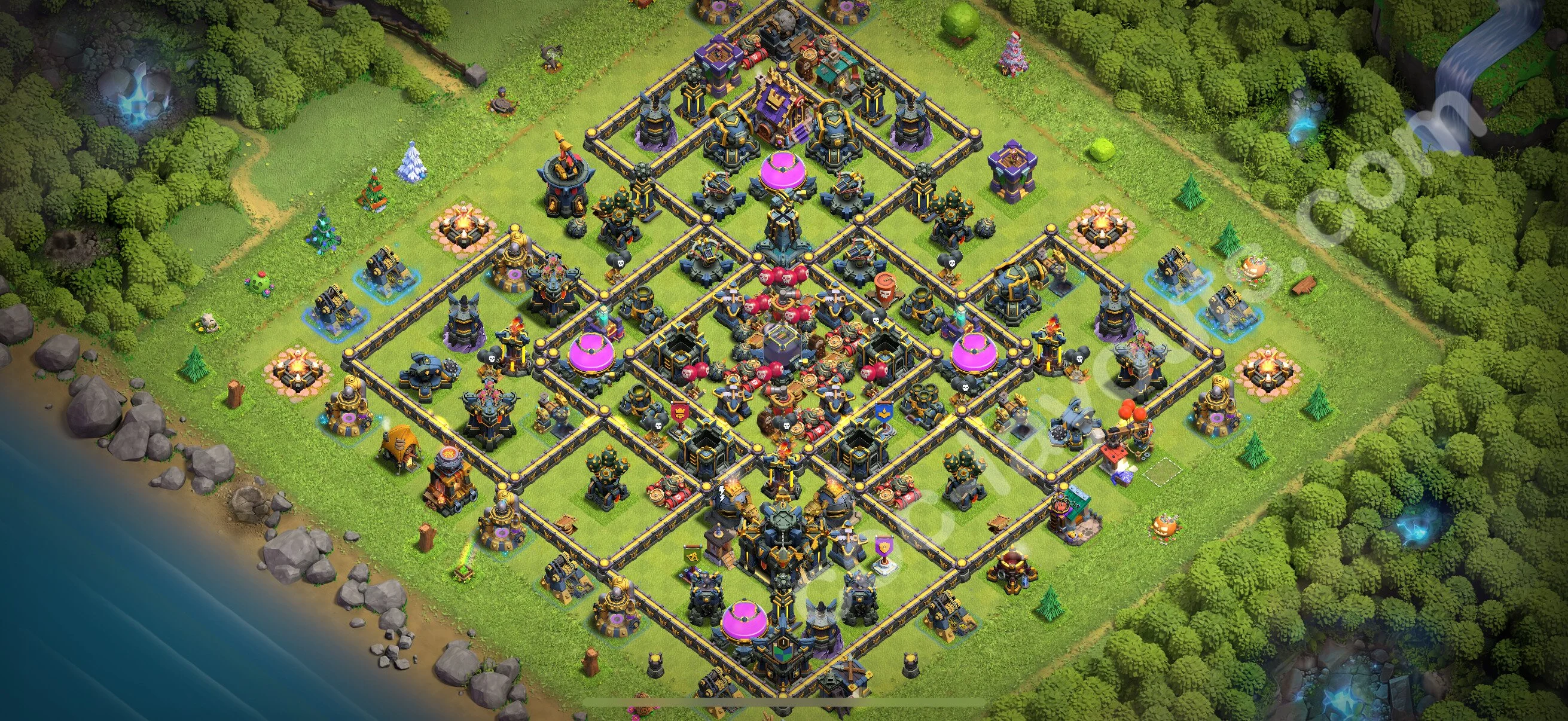 Farming Base TH17 with Link - plan / layout / design - Clash of Clans 2026 - (#9) — Фарм TH17