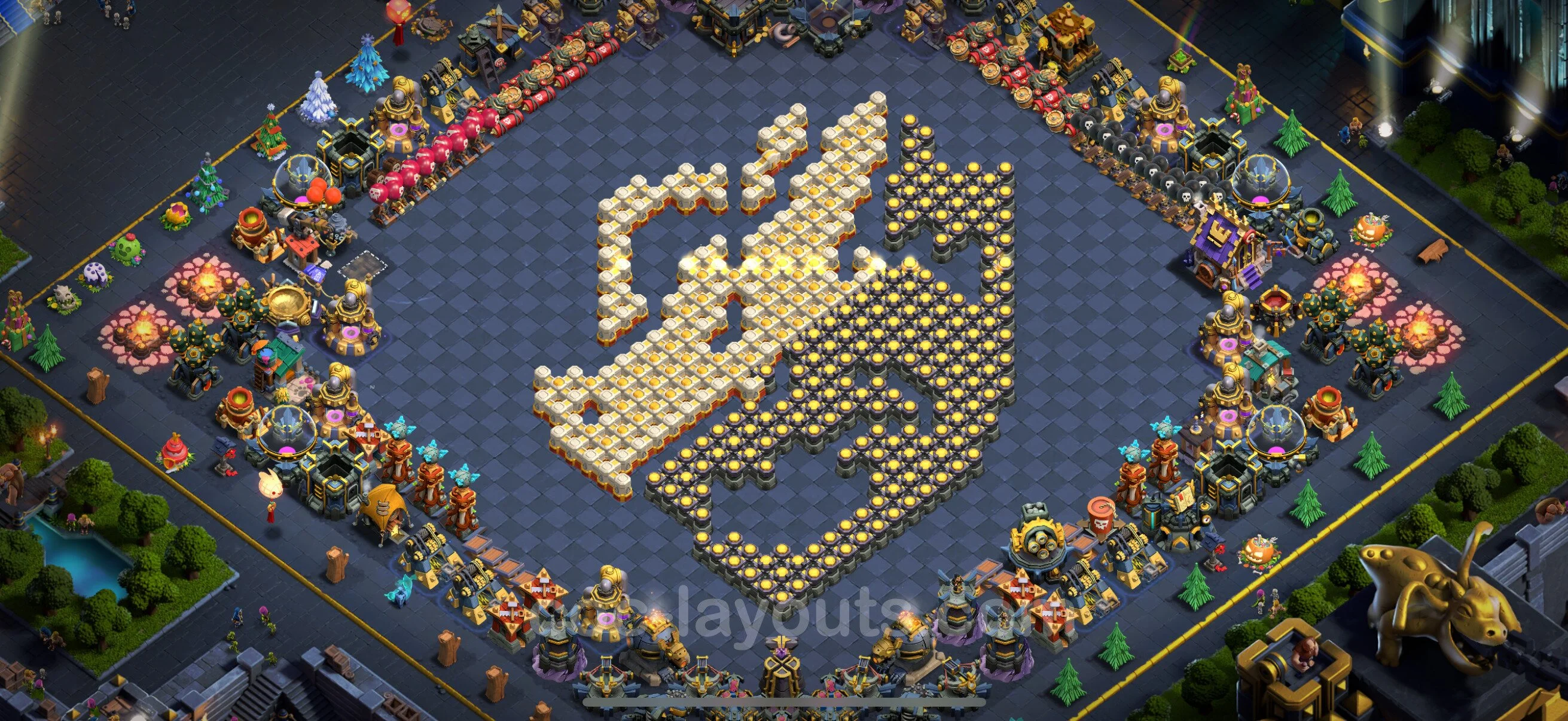 Top Troll Funny Base TH17 with Link - Funny Art Plan - Clash of Clans - (#10) — Развлечения TH17