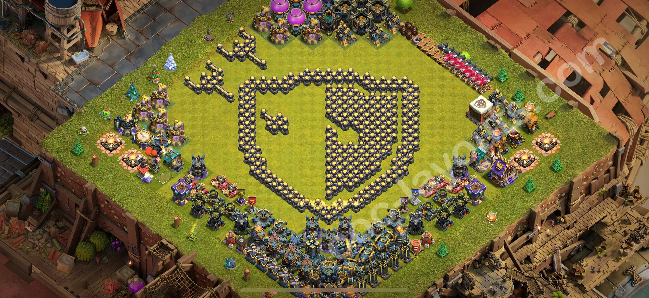 Top Troll Funny Base TH17 with Link - Funny Art Plan 2026 - Clash of Clans - (#16) — Zabawa TH17