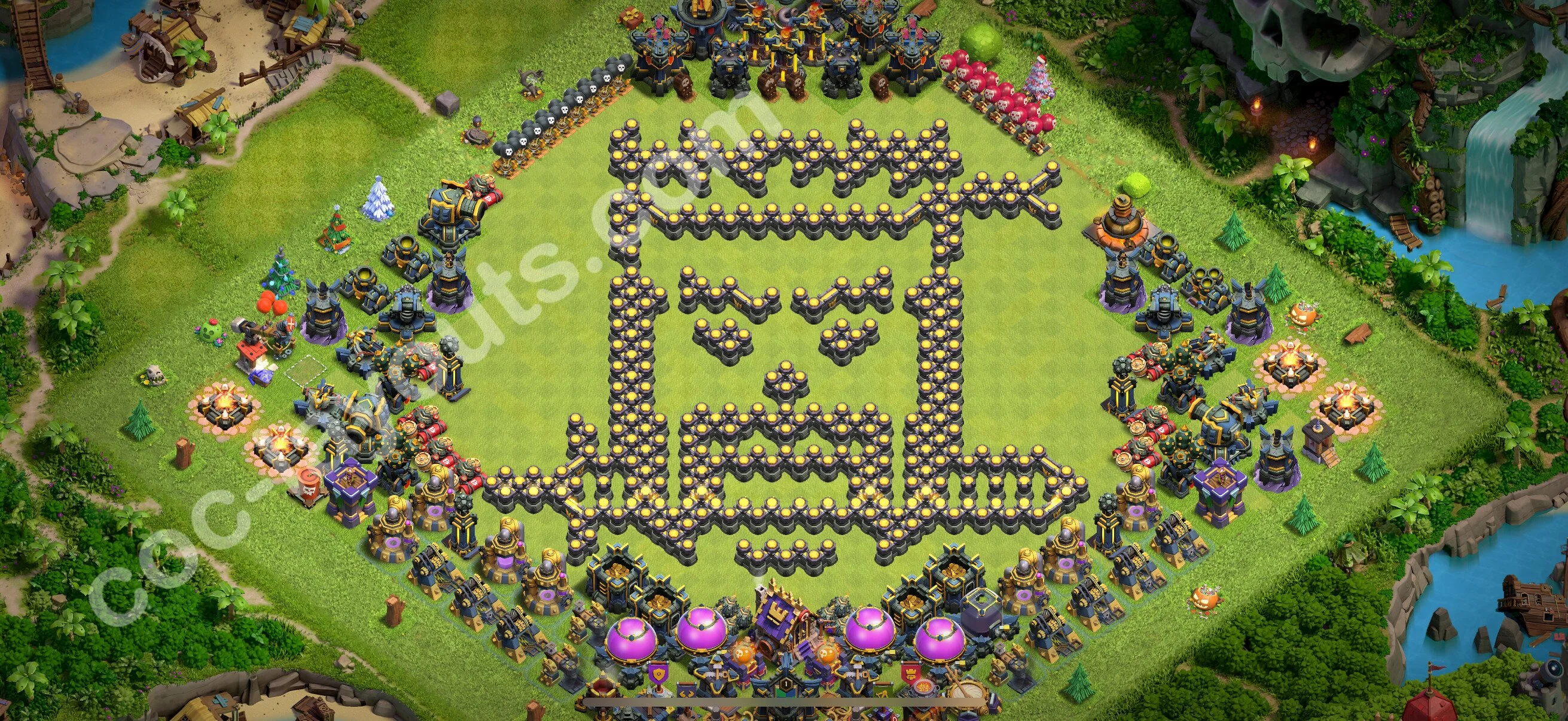 Top Troll Funny Base TH17 with Link - Funny Art Plan 2026 - Clash of Clans - (#18) — Fun TH17